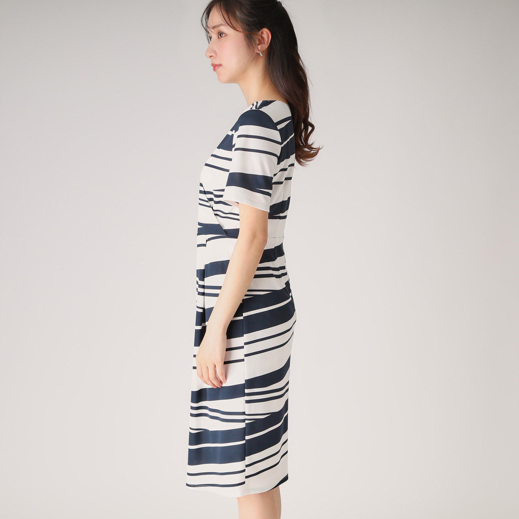 COUP DE CHANCE「【洗える／日本製】カシュクール風デザインワンピース」|ワンピース|