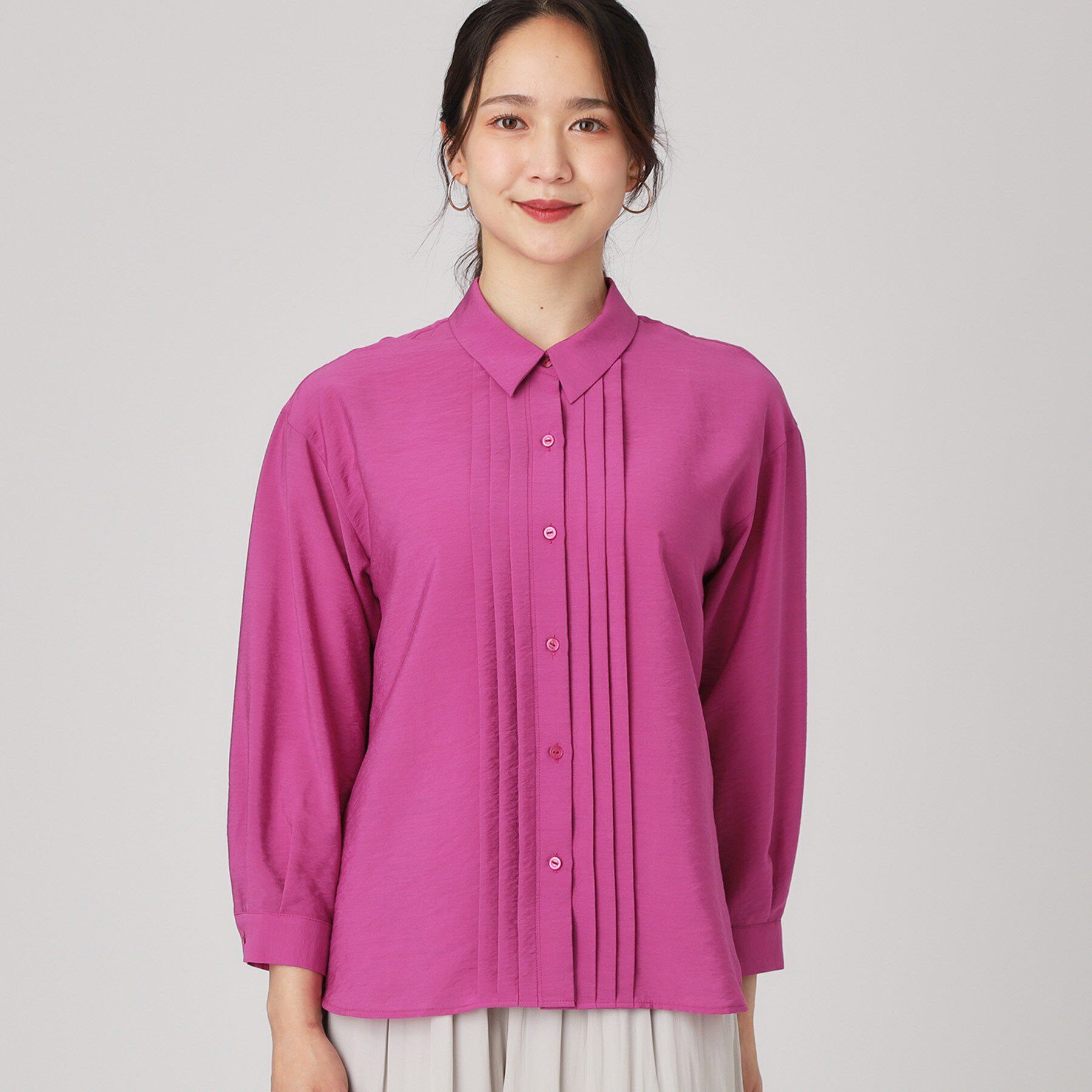 COUP DE CHANCE「【手洗い可】タックデザインブラウス」|シャツ・ブラウス|