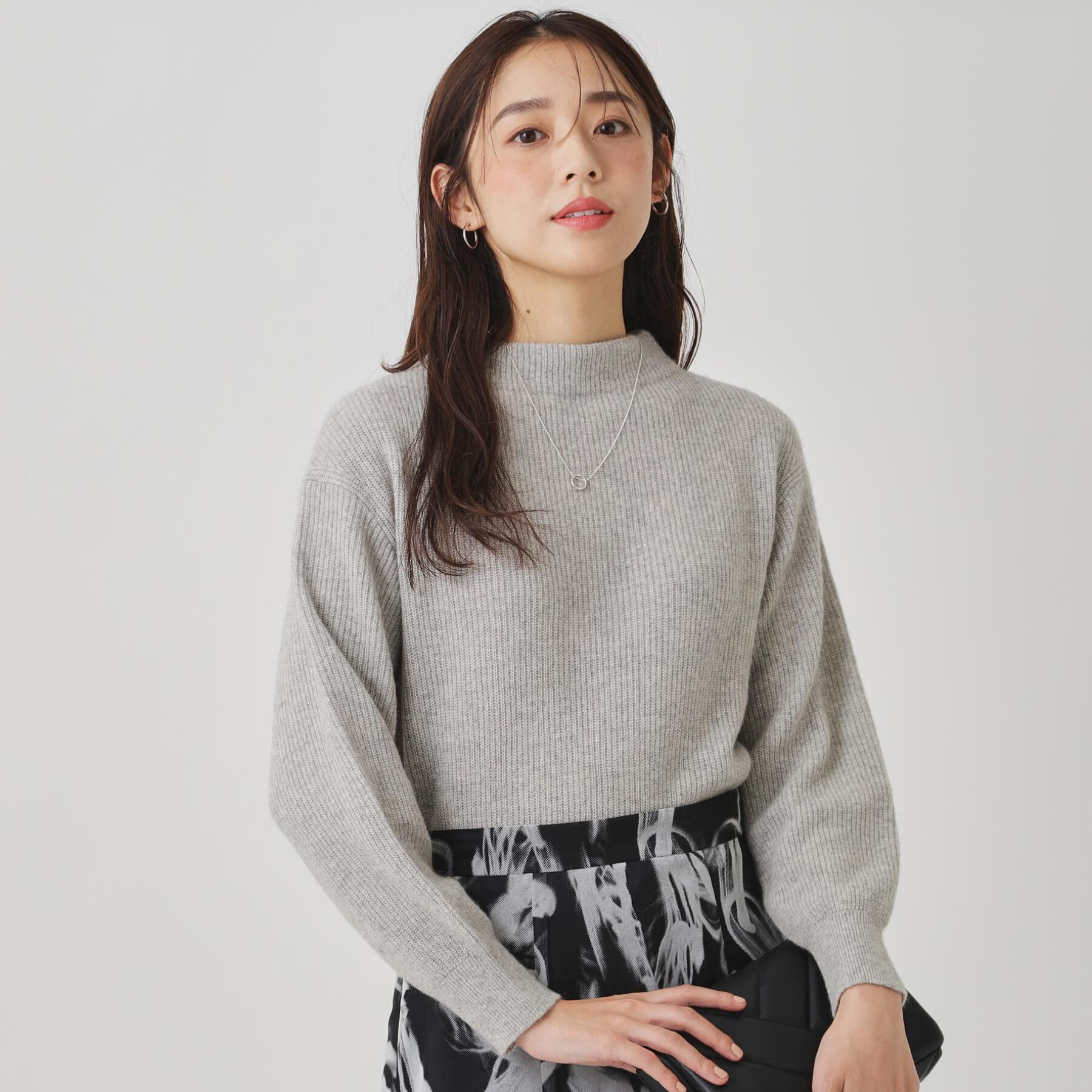 COUP DE CHANCE「【ヘアリー感／軽い】モックネックニット」|ニット・セーター|