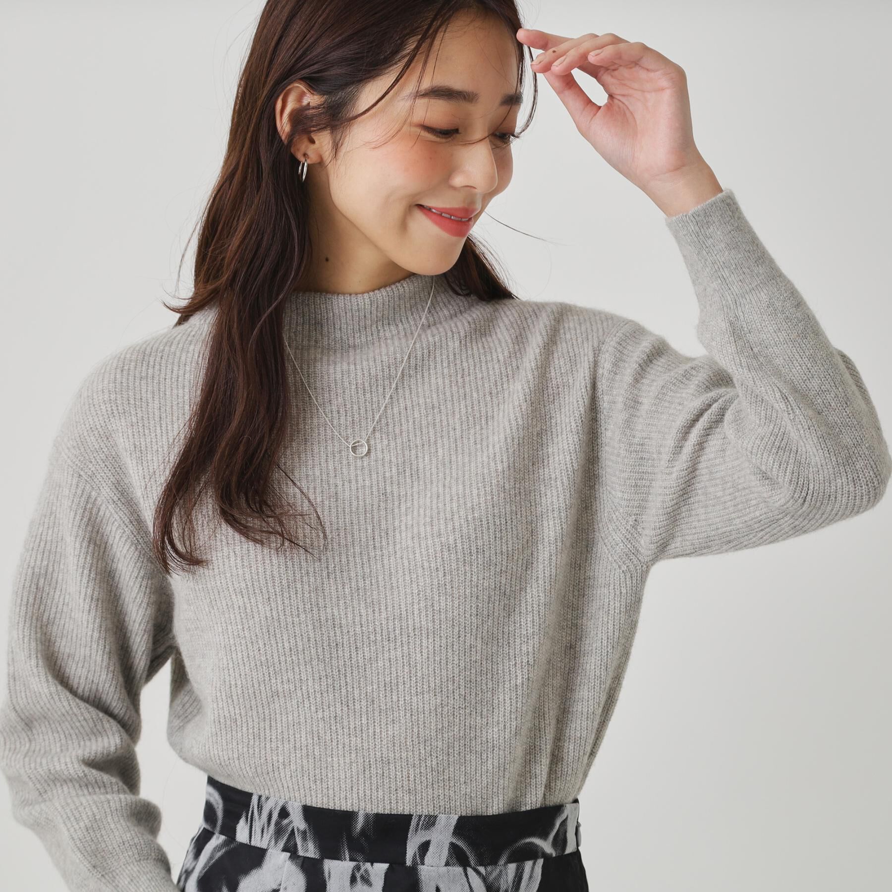 COUP DE CHANCE「【ヘアリー感／軽い】モックネックニット」|ニット・セーター|