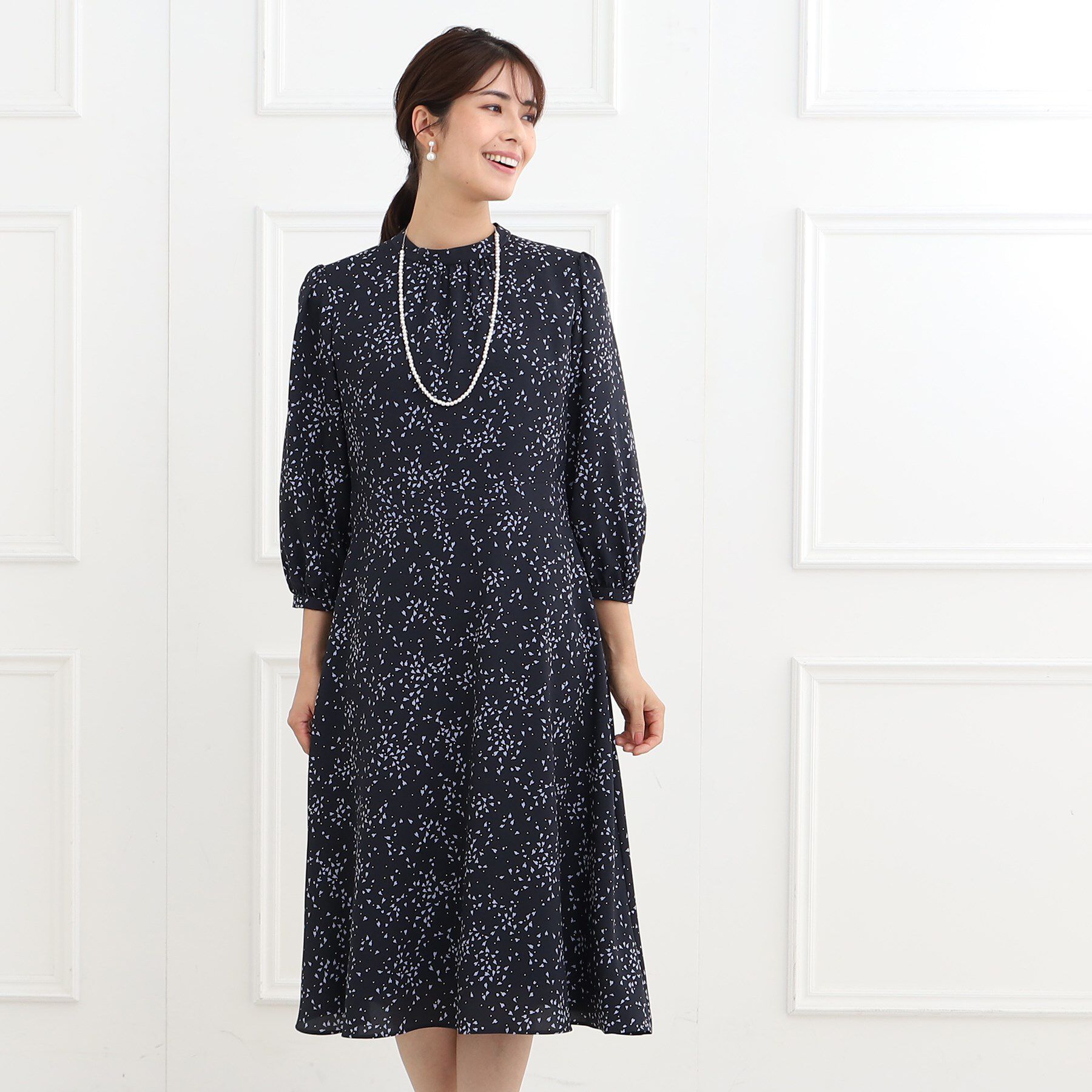Reflect「【フォーマル/マシンウォッシュ可】フラワープリントワンピース」|ワンピース|
