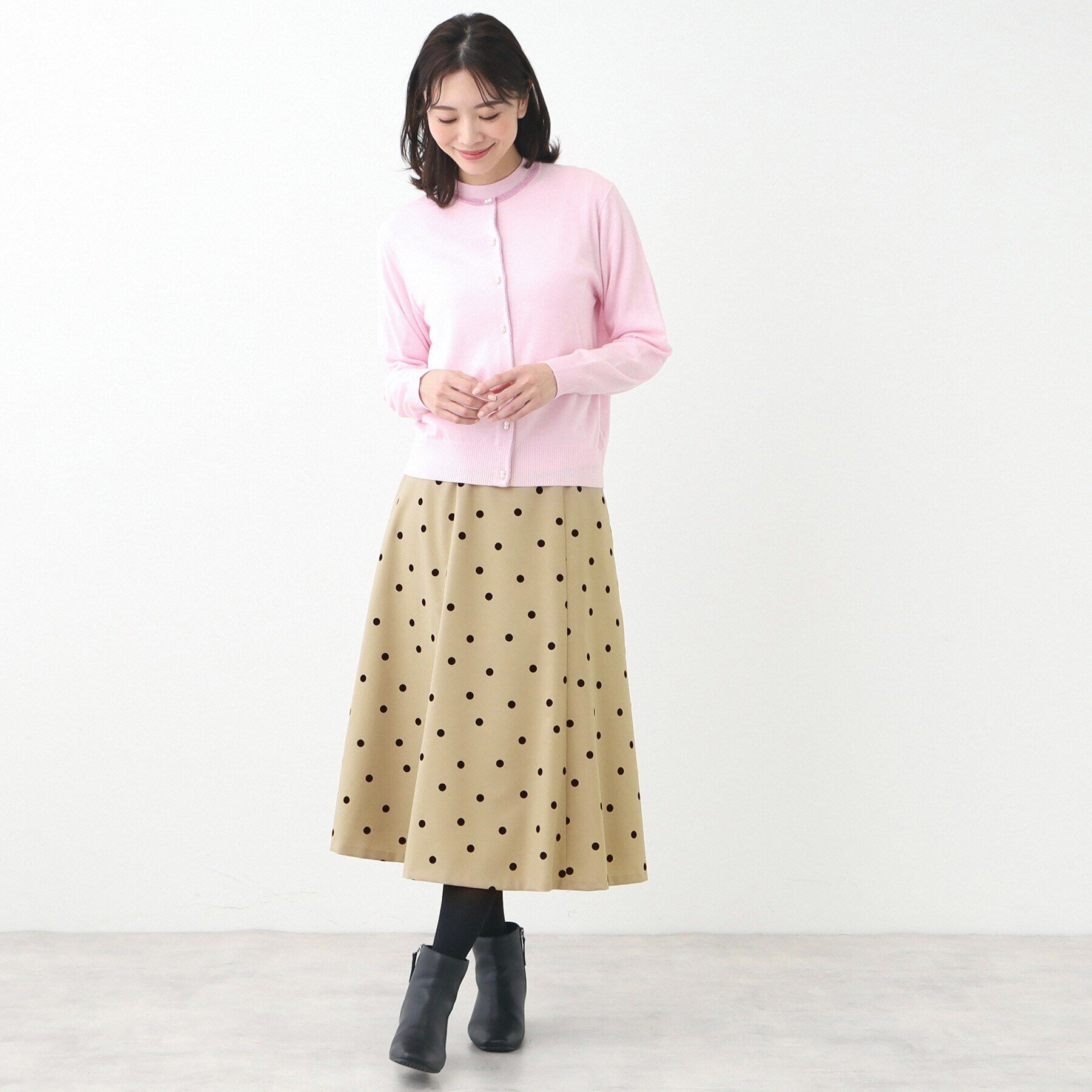 Reflect「ドットプリントフレアスカート」|スカート|