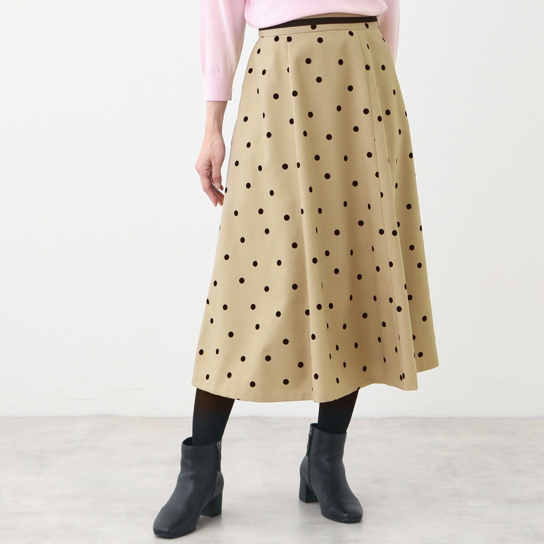 Reflect「ドットプリントフレアスカート」|スカート|
