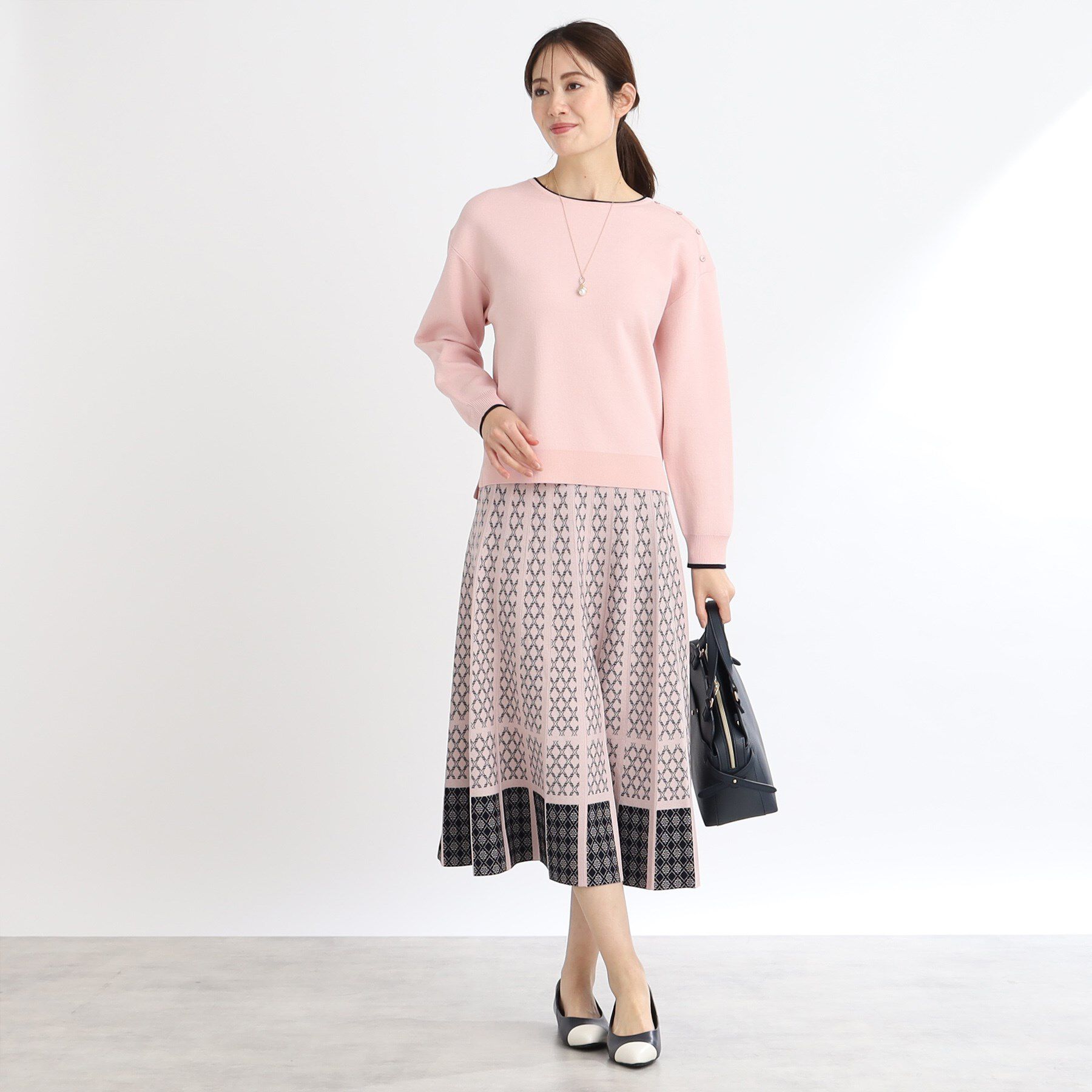 Reflect「【WEB限定カラーあり／セットアップ可】ダブルジャカードニット」|ニット・セーター|