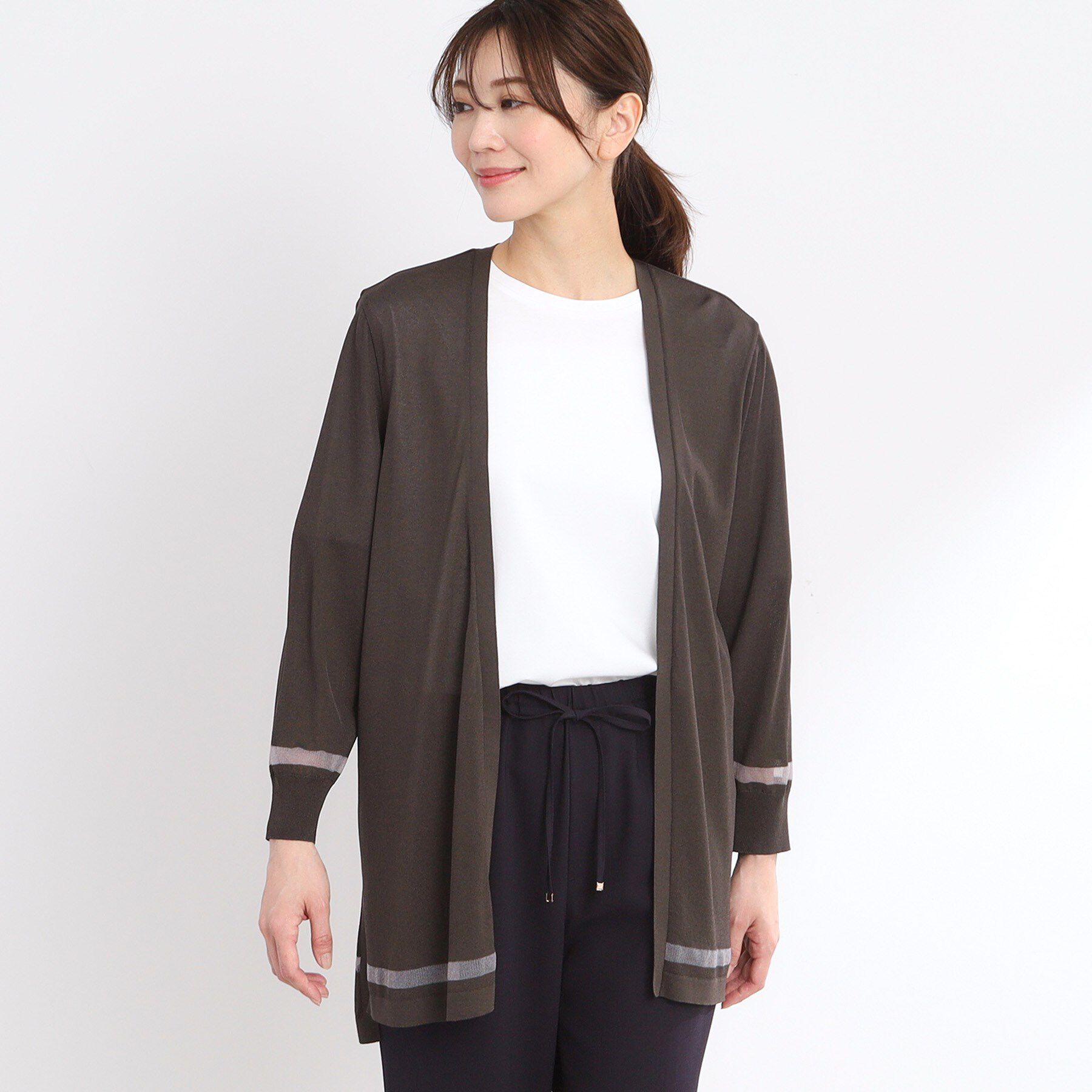 Reflect「【手洗い可】着流しカーディガン」|カーディガン|