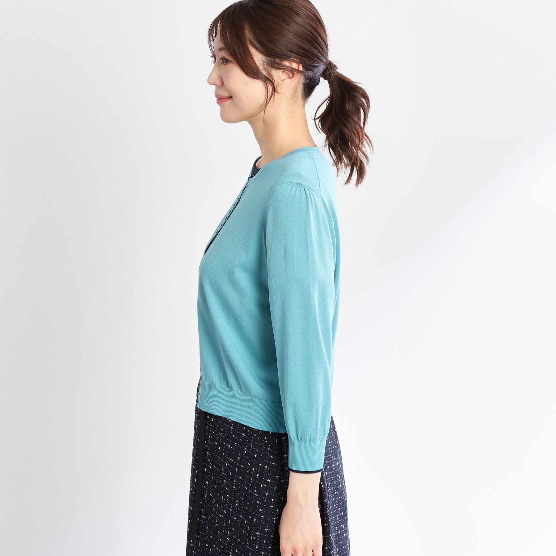 Reflect「【手洗い可】7分袖ドライタッチカーディガン」|カーディガン|