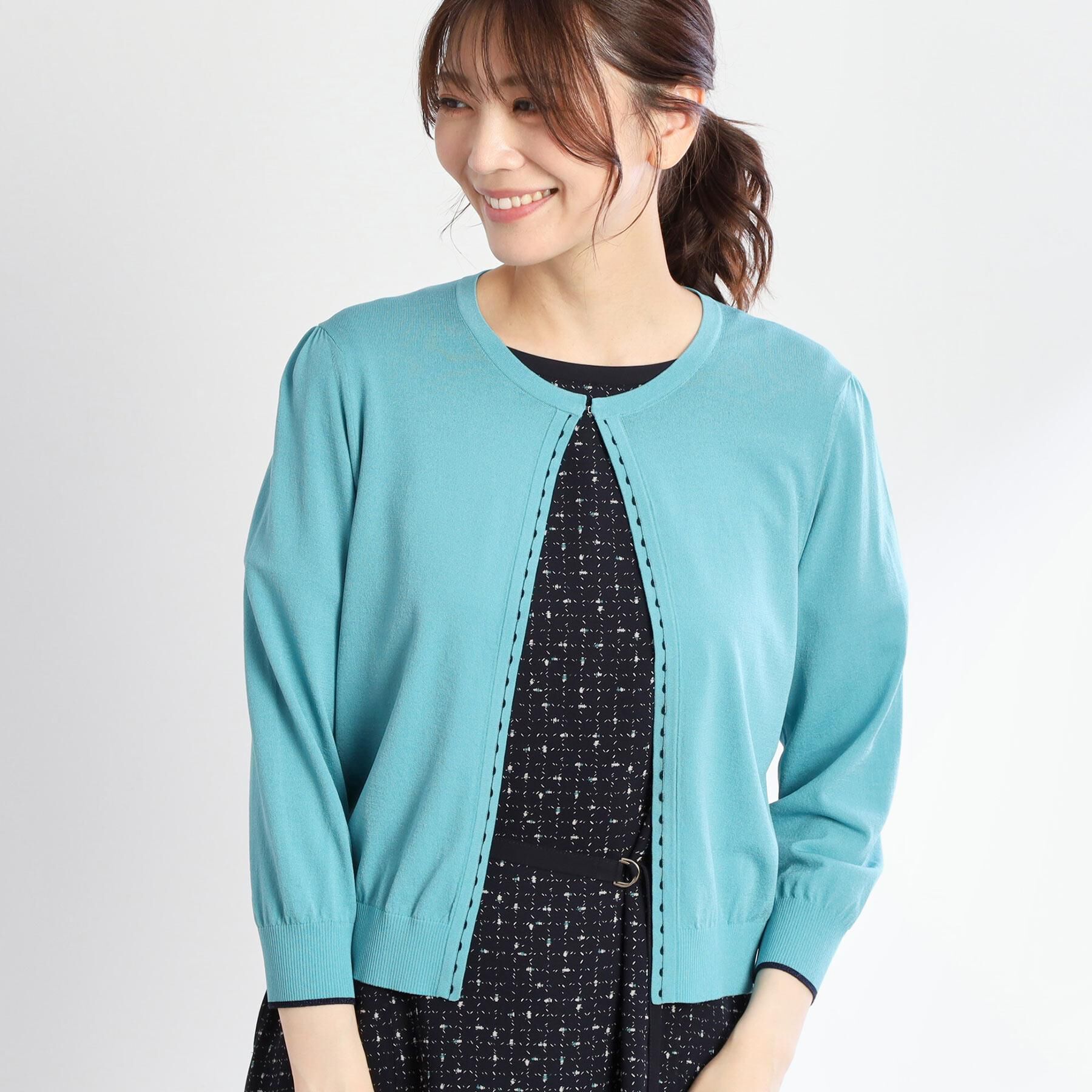 Reflect「【手洗い可】7分袖ドライタッチカーディガン」|カーディガン|