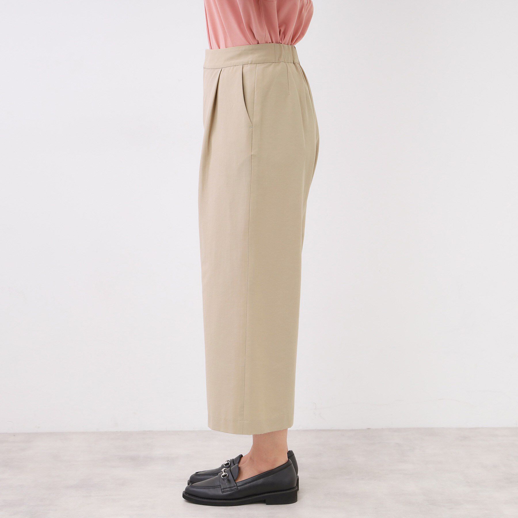 Reflect「【お腹・腰周りすっきり見え◎】ストレッチワイドクロップドパンツ」|その他|