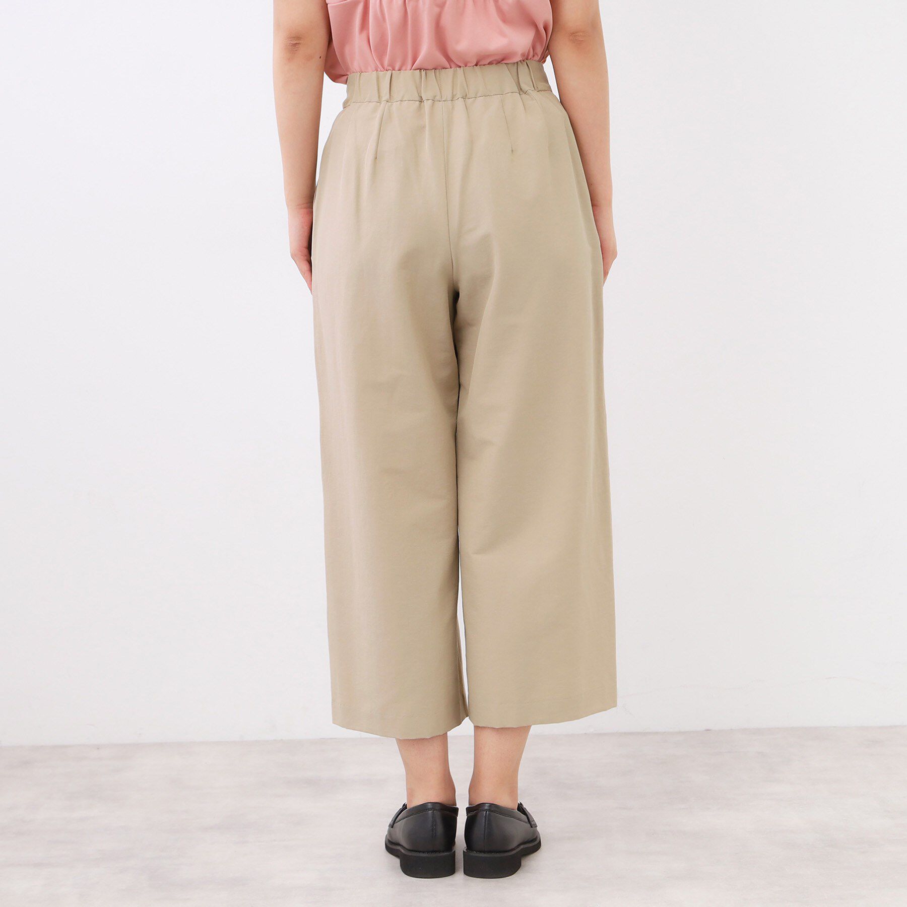 Reflect「【お腹・腰周りすっきり見え◎】ストレッチワイドクロップドパンツ」|その他|