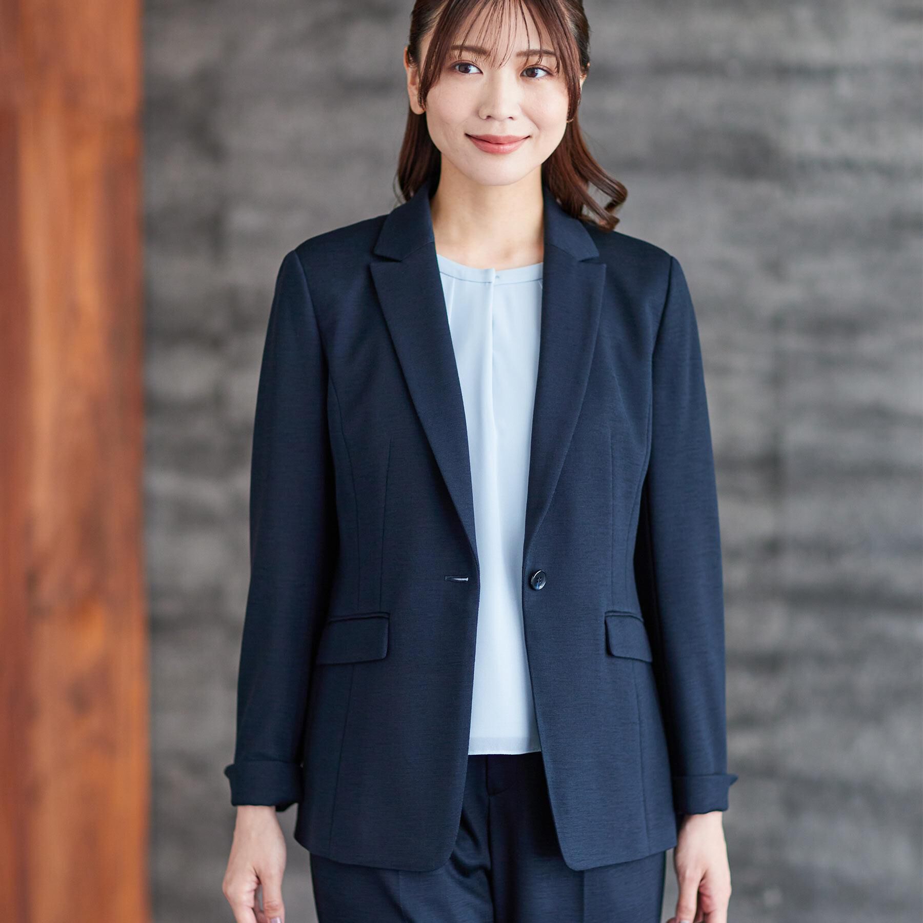 Reflect「【匠シリーズ／パンツスタイルにおすすめ◎／セットアップ可】匠ジャケット／ロングテーラード」|テーラードジャケット|ネイビー(094)