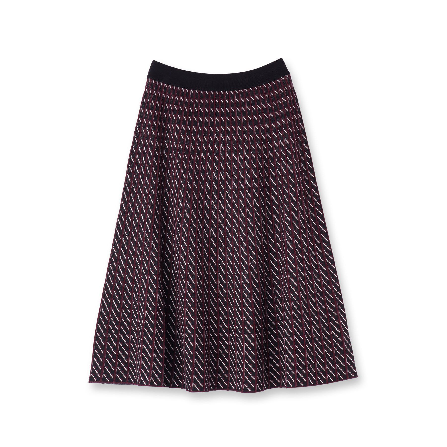 Reflect「【WEB先行カラーあり／セットアップ可】幾何調柄ニットスカート」|スカート|