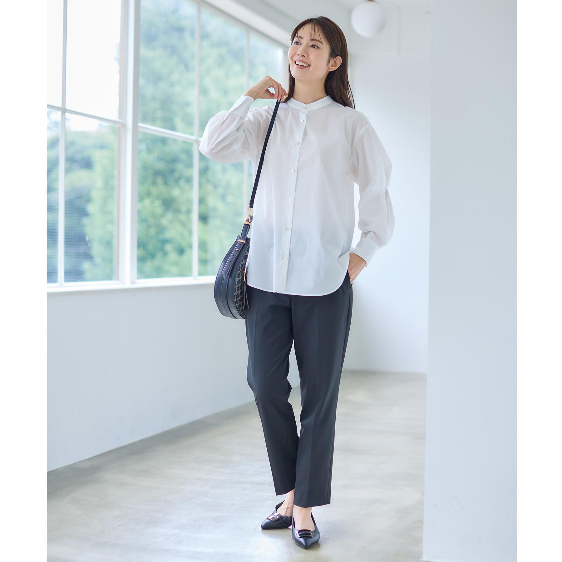 Reflect「【さらっと一枚で決まる／重ね着にもおすすめ◎】タックスリーブシャツブラウス」|シャツ・ブラウス|