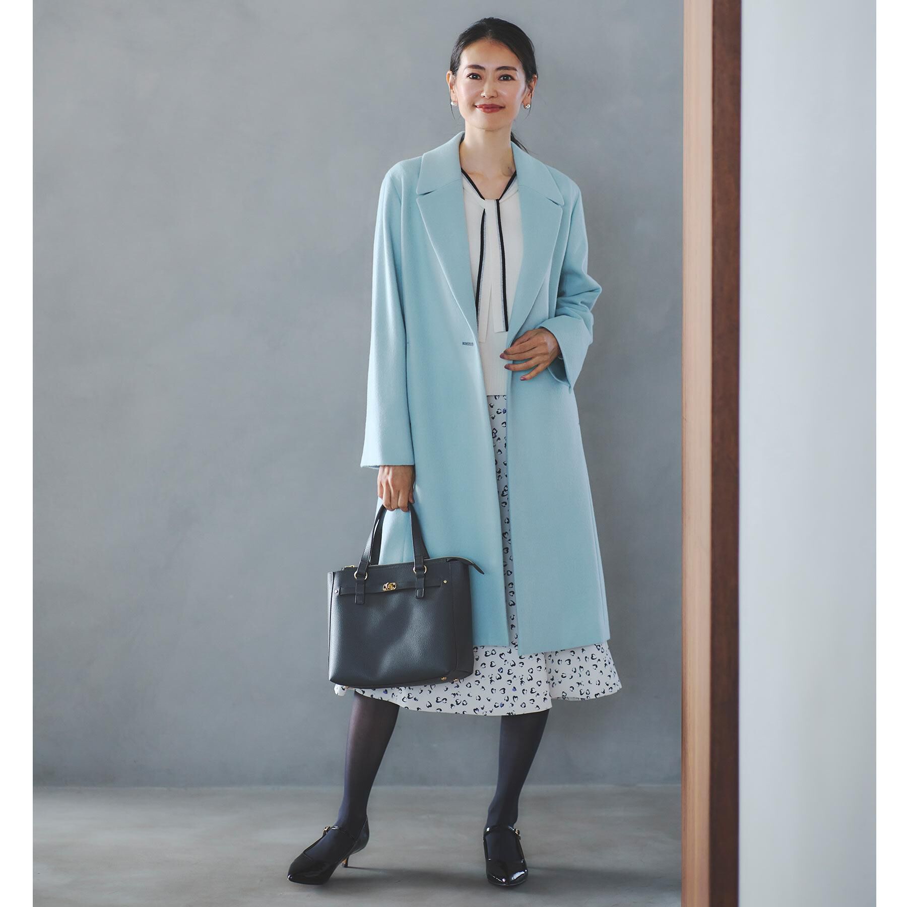 Reflect「【秋映え／なめらかな着心地】バイカラーボウタイ付きニット」|ニット・セーター|