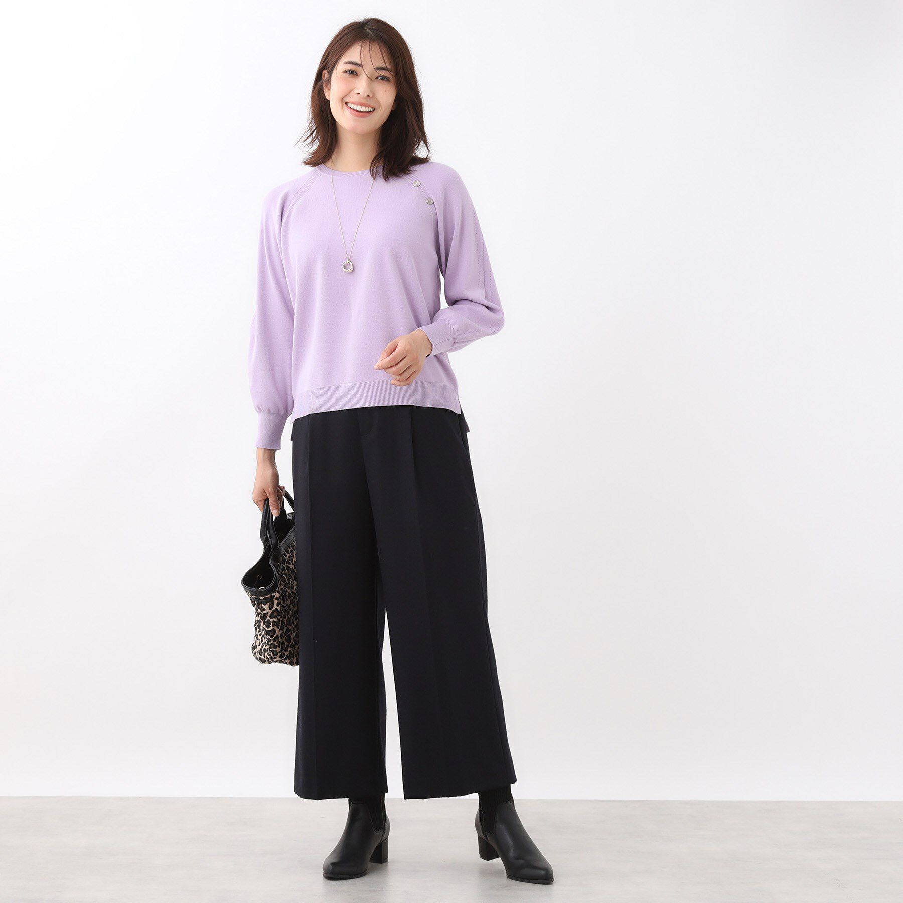 Reflect「【腰周りすっきり◎】ワイドクロップドパンツ」|その他|