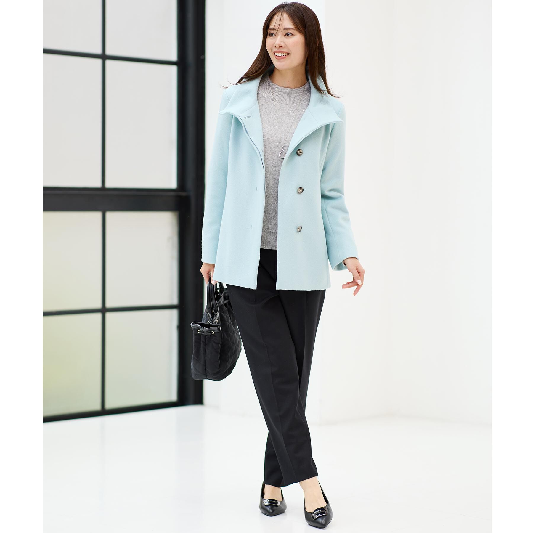 Reflect「【衿が顔に当たらない◎】スタンドネックミドルコート」|その他|