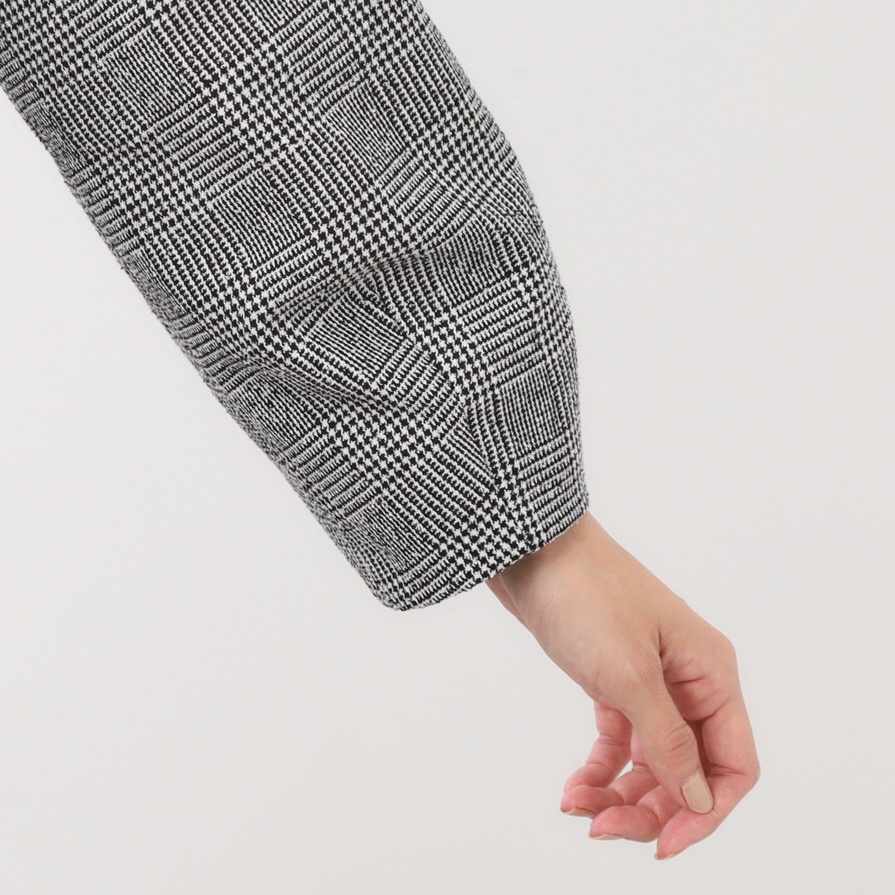 Reflect「【着映え◎／アームホールゆったり】グレンチェックジャコット」|ノーカラージャケット|