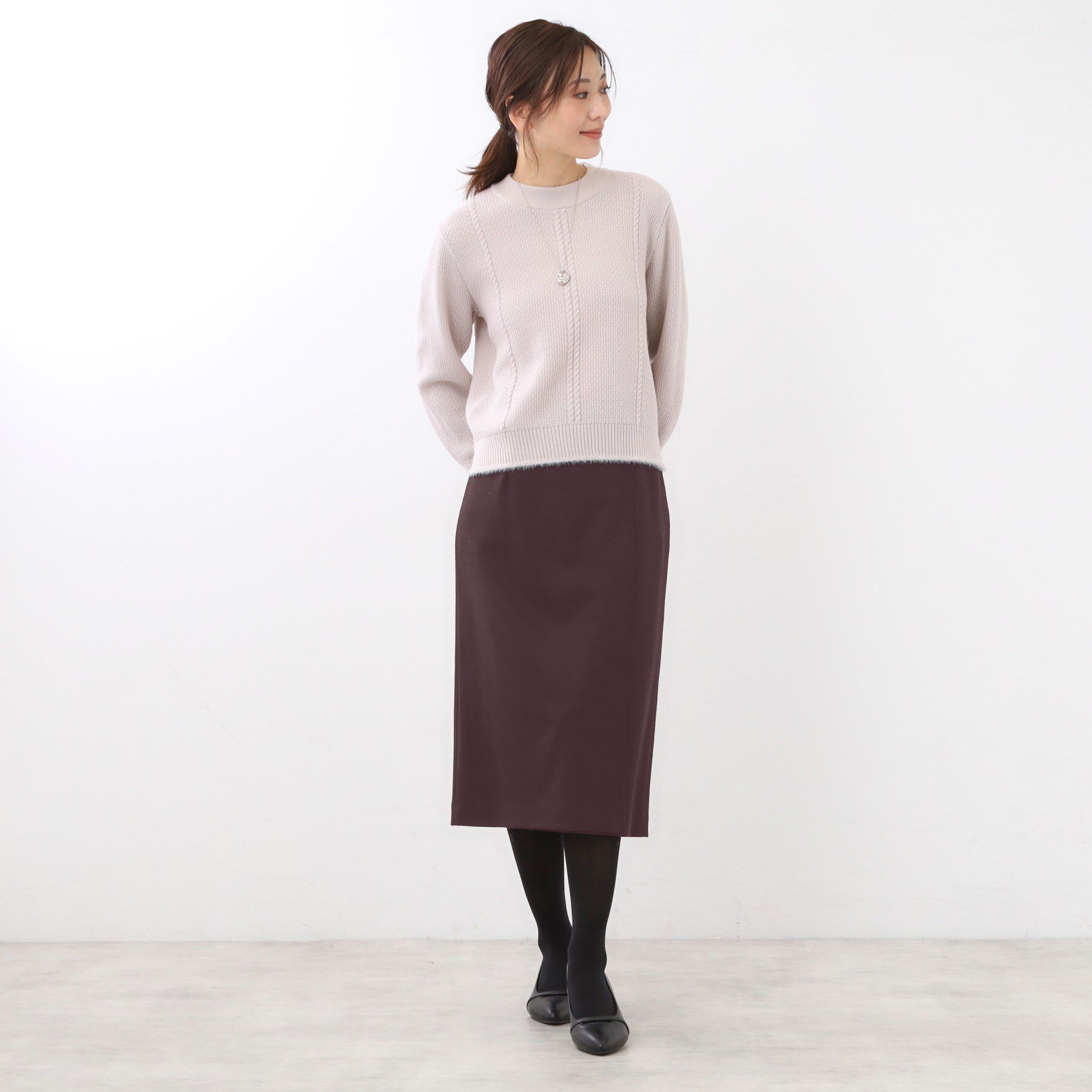 Reflect「【すっきりシルエット／通勤におすすめ◎】キレイめジャージタイトスカート」|スカート|