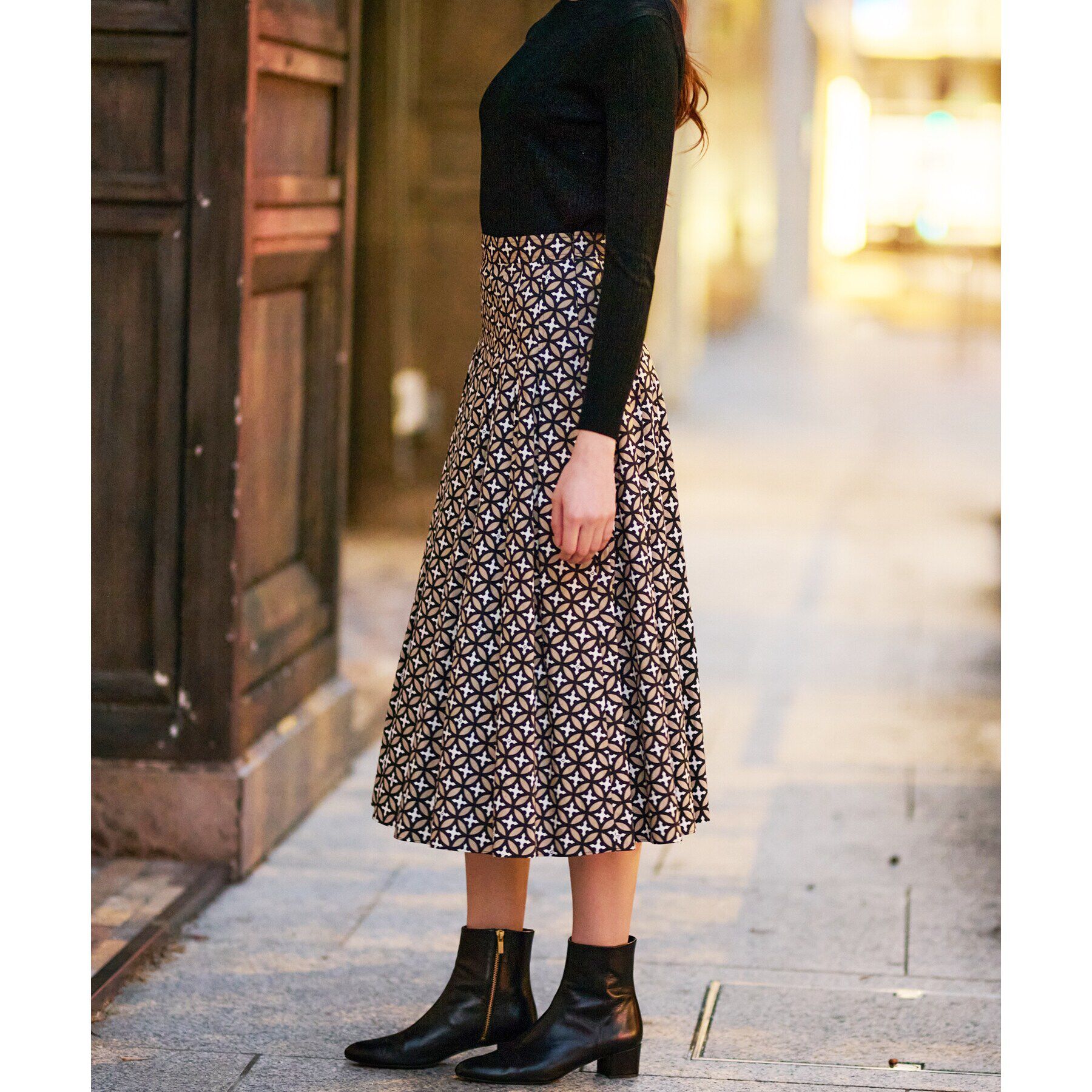 DRESSTERIOR「オーバーラップサークルタックスカート」|スカート|