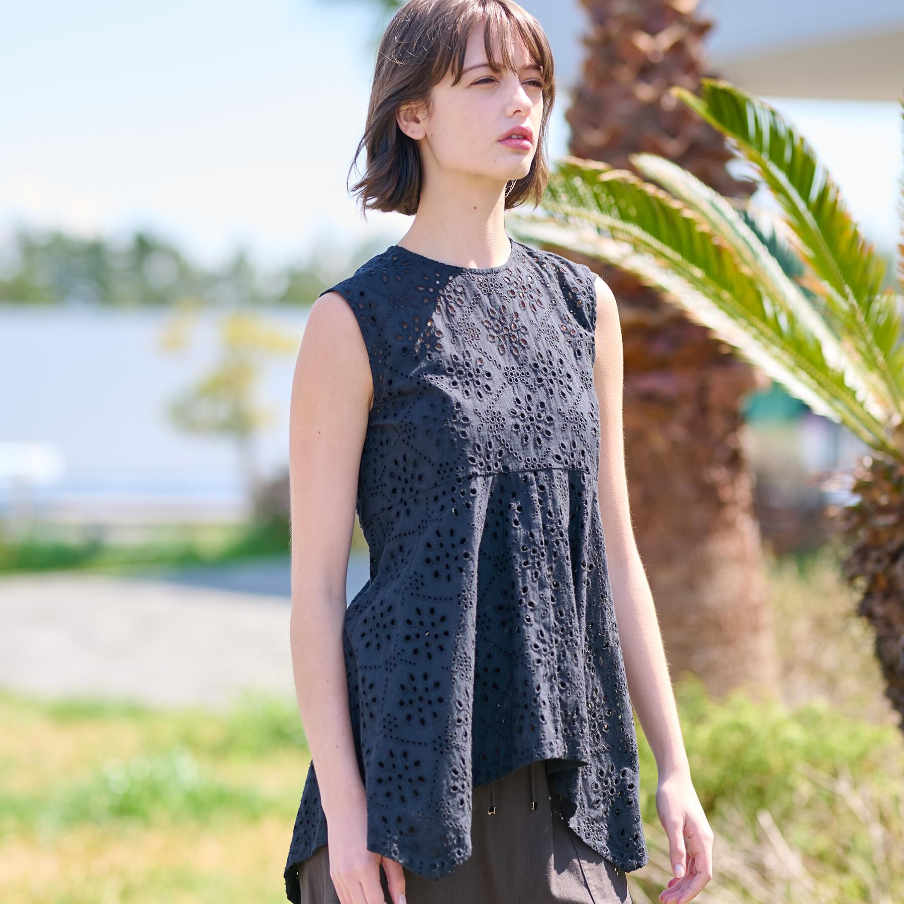 DRESSTERIOR「【コットン100％/洗える】カットワークレースブラウス」|シャツ・ブラウス|