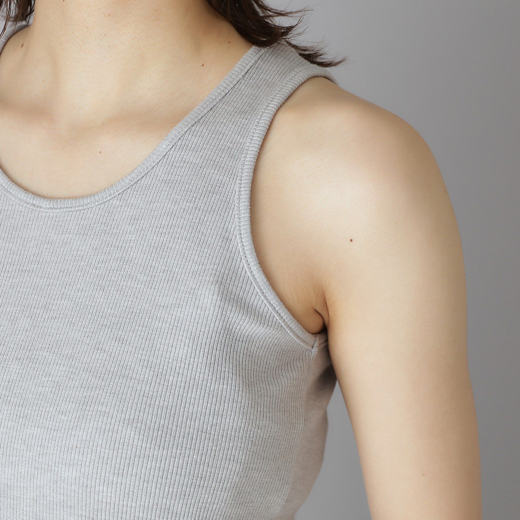 DRESSTERIOR「ラメテレコレギュラータンクトップ」|キャミソール|