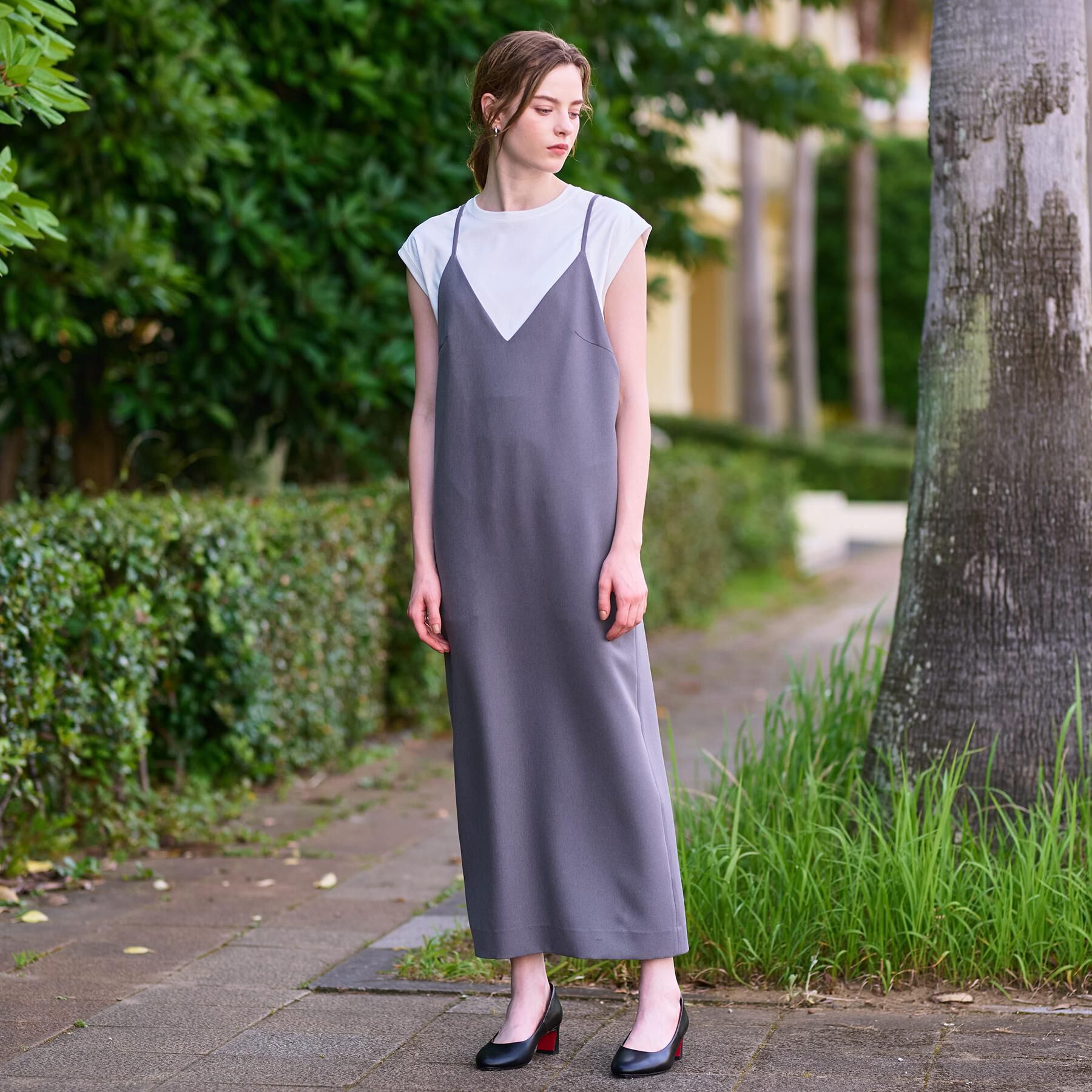 DRESSTERIOR「【美人百花/モデル美香着用】コンフォートアイラインキャミワンピース」|ワンピース|