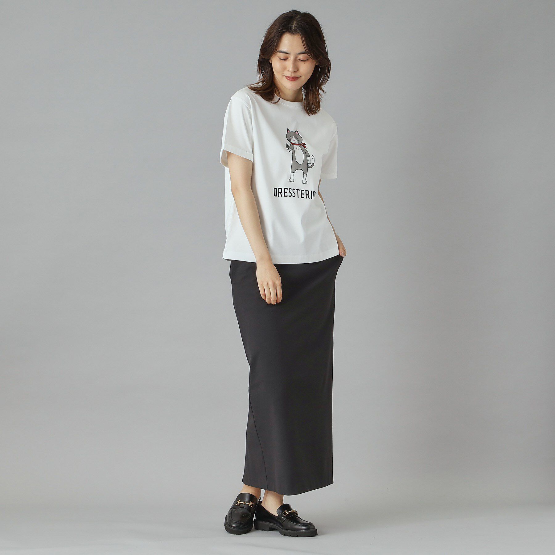 DRESSTERIOR「【洗える/ポケット付き】ストレッチナロースカート」|スカート|