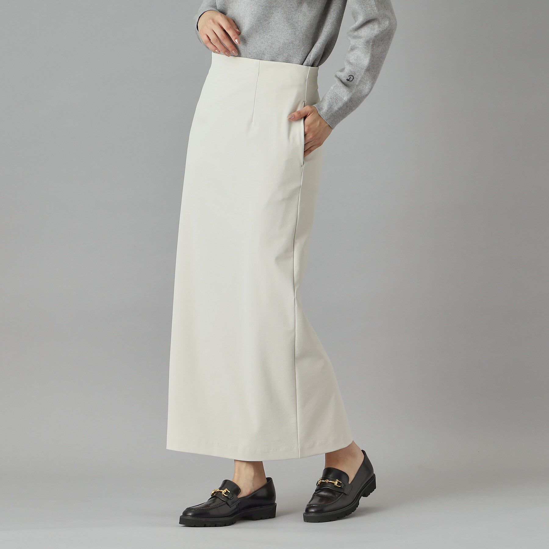 DRESSTERIOR「【洗える/ポケット付き】ストレッチナロースカート」|スカート|