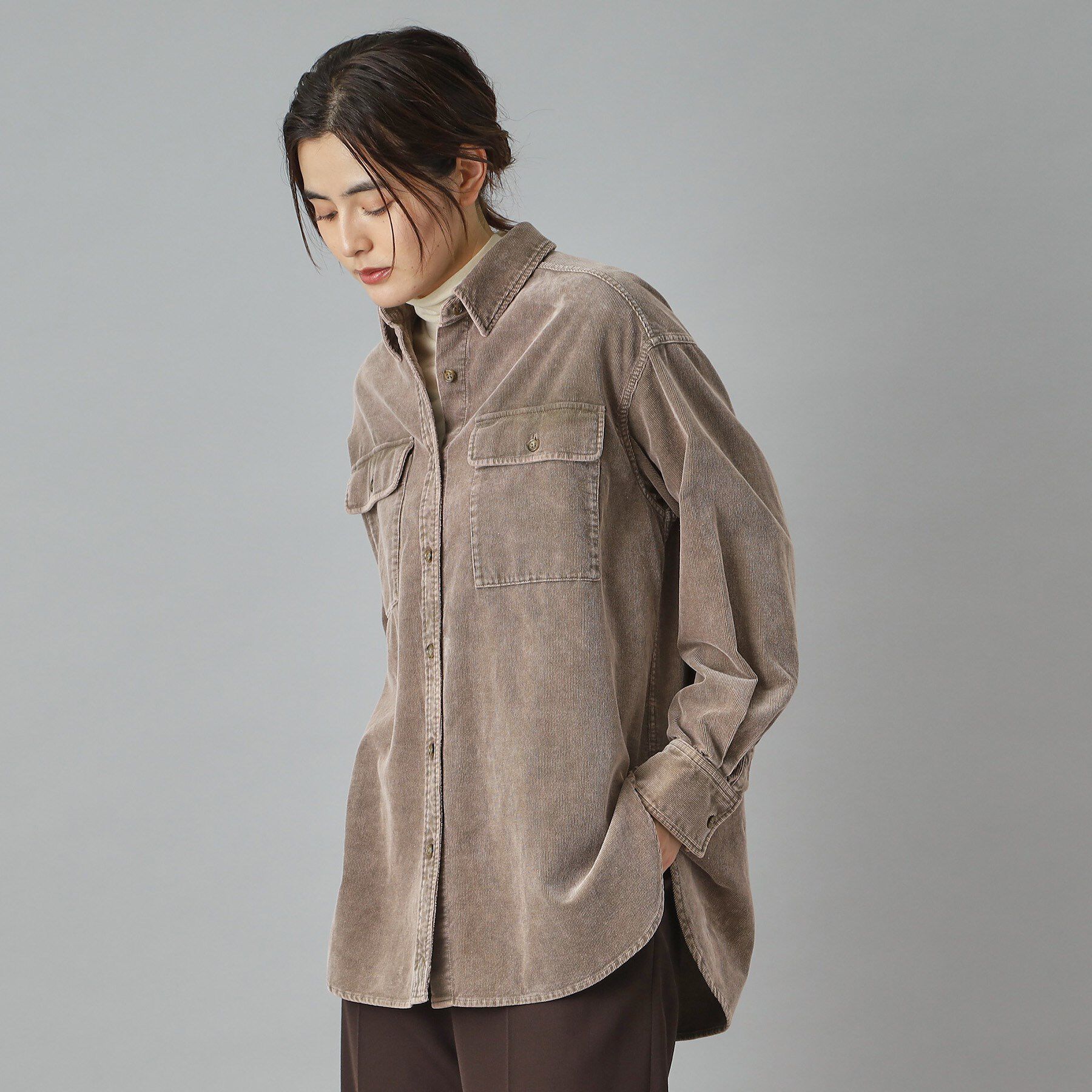 DRESSTERIOR「【洗える/抜け感】コーデュロイガーメントダイシャツ」|シャツ・ブラウス|