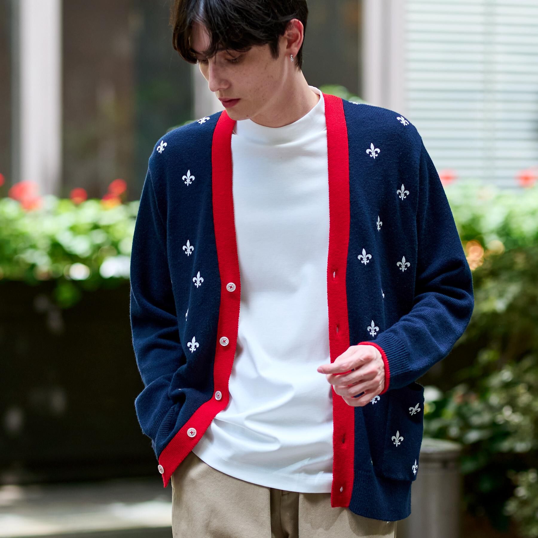 DRESSTERIOR「エンブロイダリー ニットカーディガン」|カーディガン|