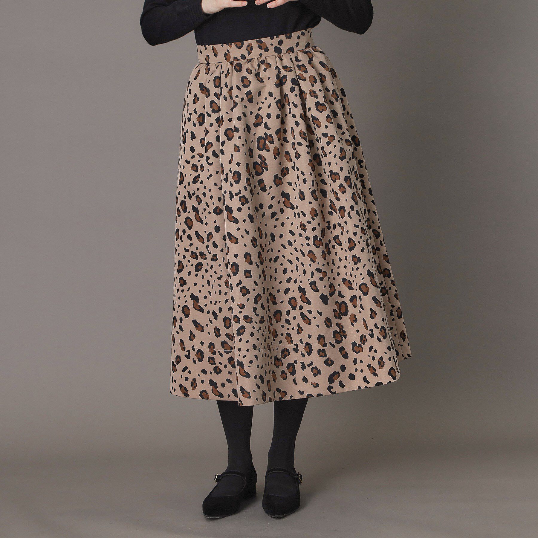 DRESSTERIOR「レオパードタックボリュームスカート」|スカート|