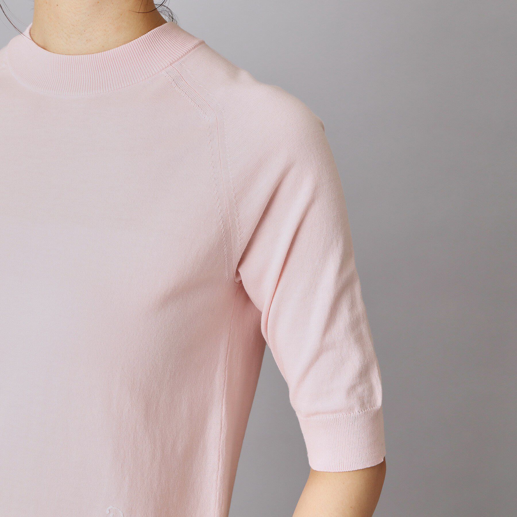 DRESSTERIOR「【ウォッシャブル】コットンシルクハーフスリーブニット」|ニット・セーター|