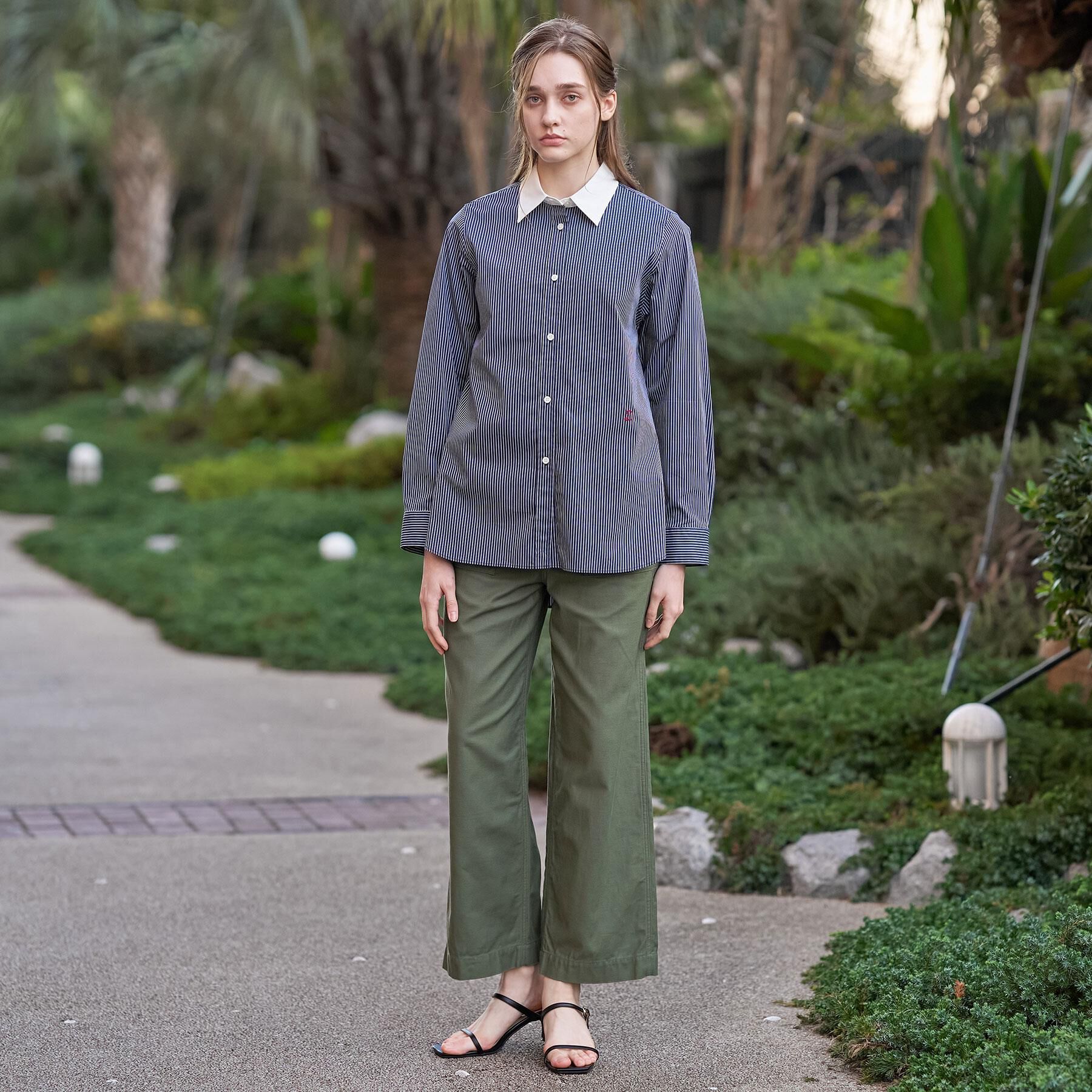 DRESSTERIOR「【通勤/着映え/ウォッシャブル】オーバーシルエット クレリックシャツ」|シャツ・ブラウス|