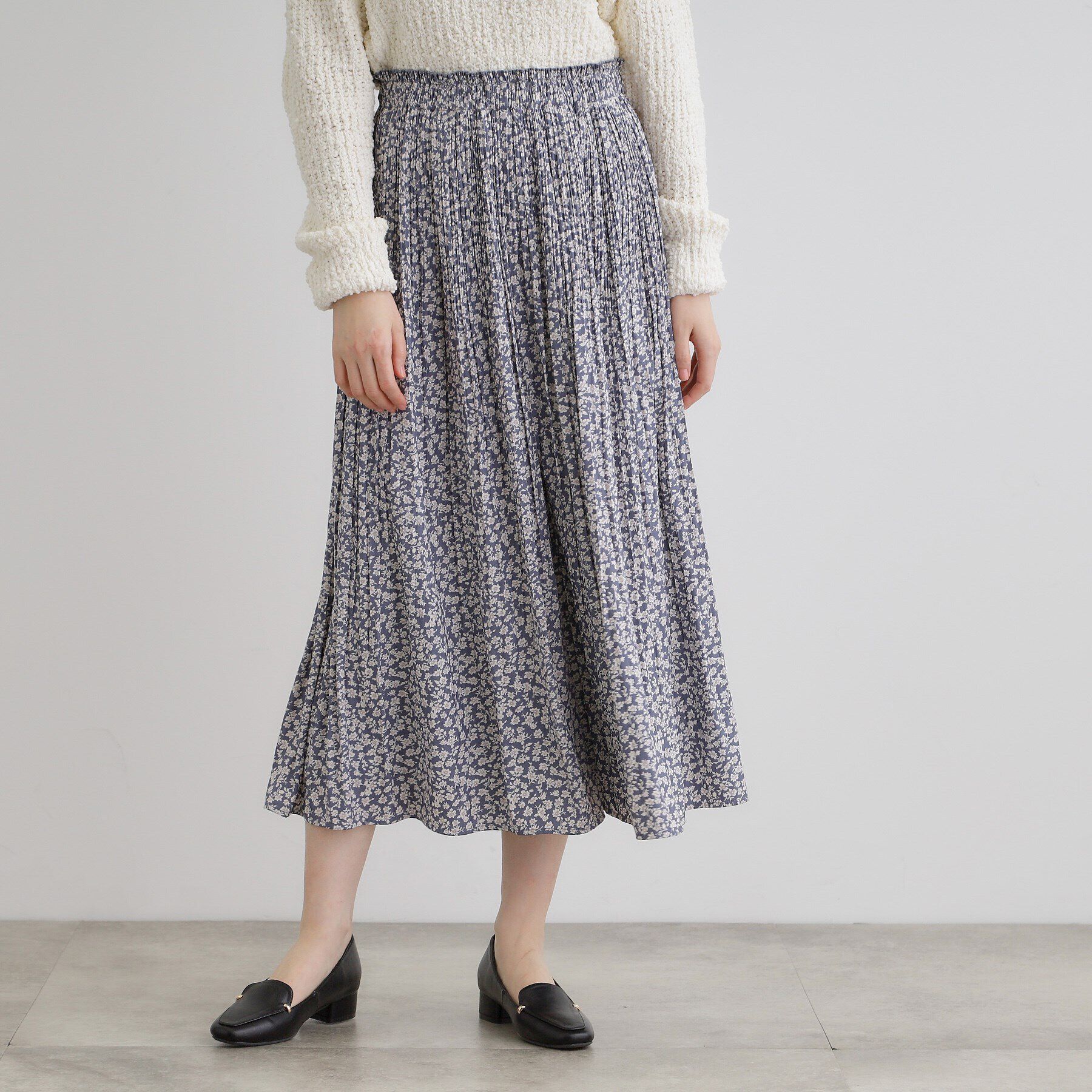 grove「スカートライクプリーツパンツ」|その他|ネイビーフラワー(1