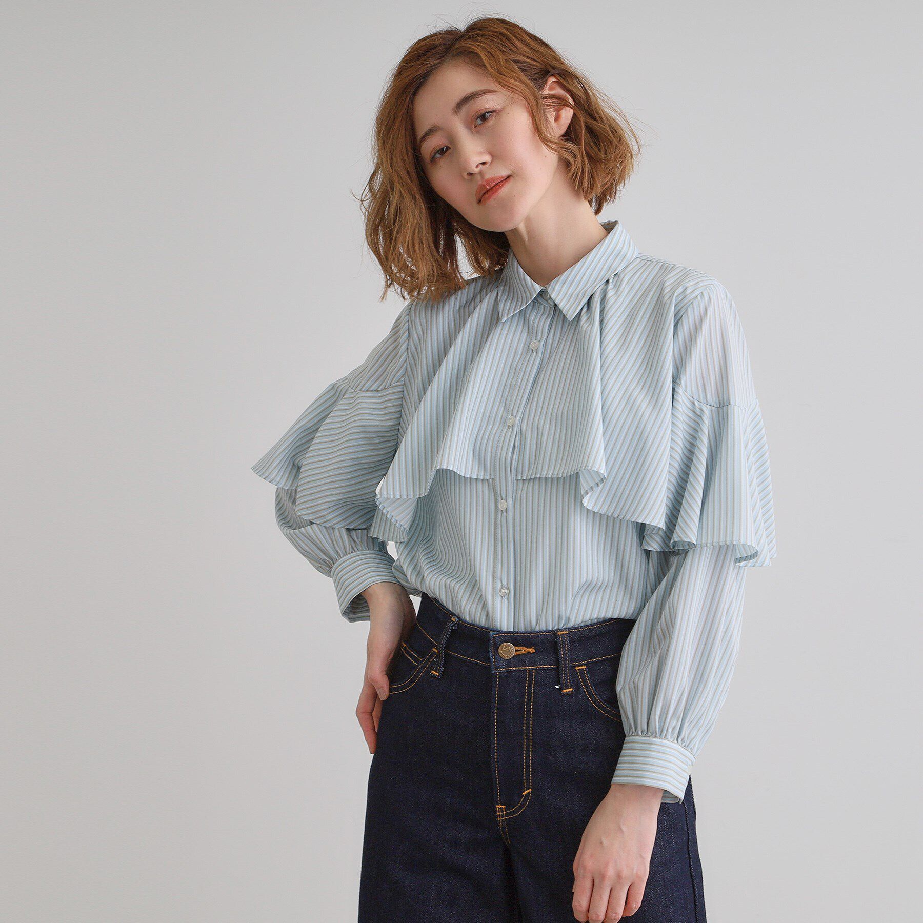 grove「ケープフリルシャツブラウス」|シャツ・ブラウス|