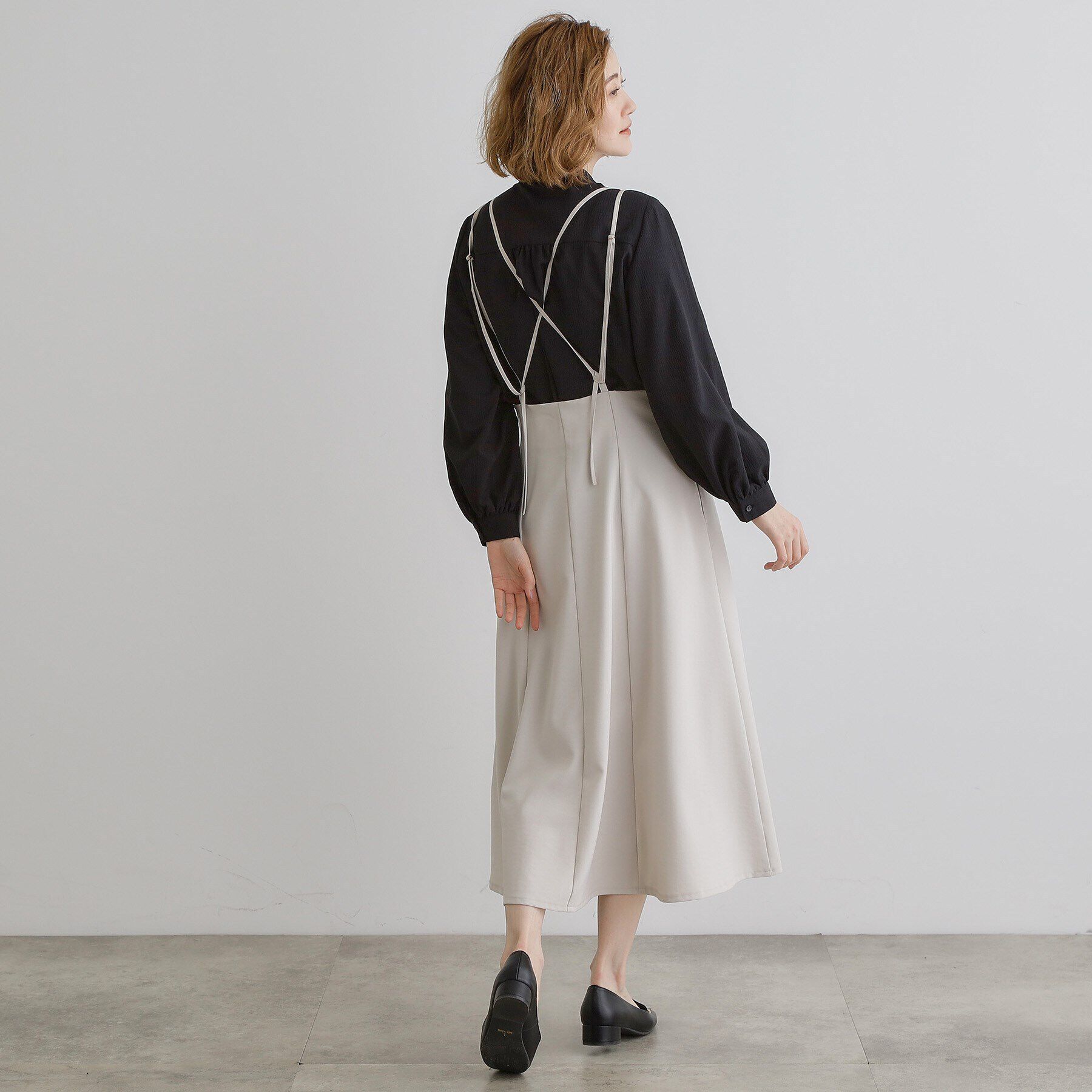 grove「ダブルストラップフレアスカート」|スカート|