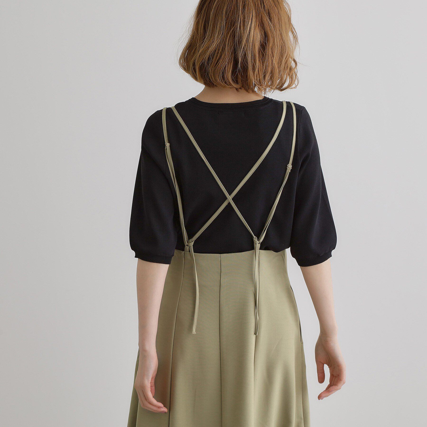 grove「ダブルストラップフレアスカート」|スカート|