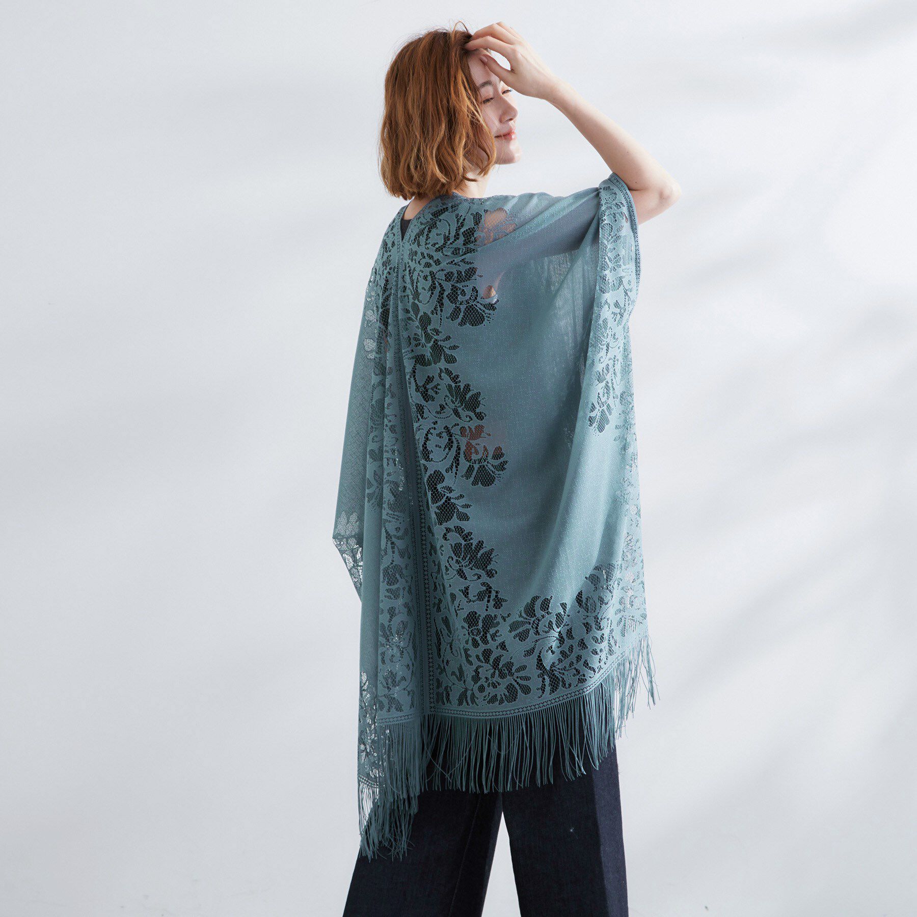 grove「レースタバードポンチョ」|ポンチョ・ケープ|