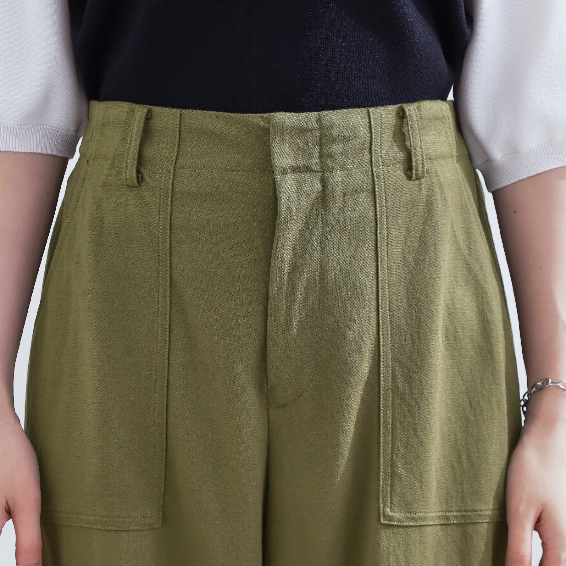 grove「【接触冷感】見た目はきちんと、着心地はらくちん クロップドベイカーパンツ」|その他|