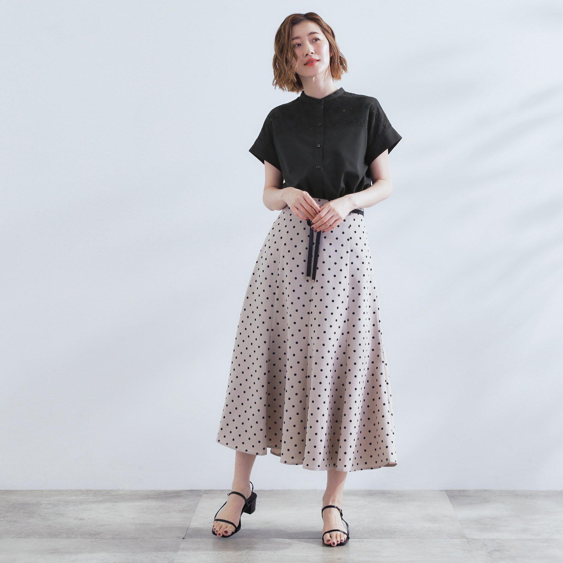 grove「涼やかさと上品さを兼ね備えた　レースシャツブラウス」|シャツ・ブラウス|