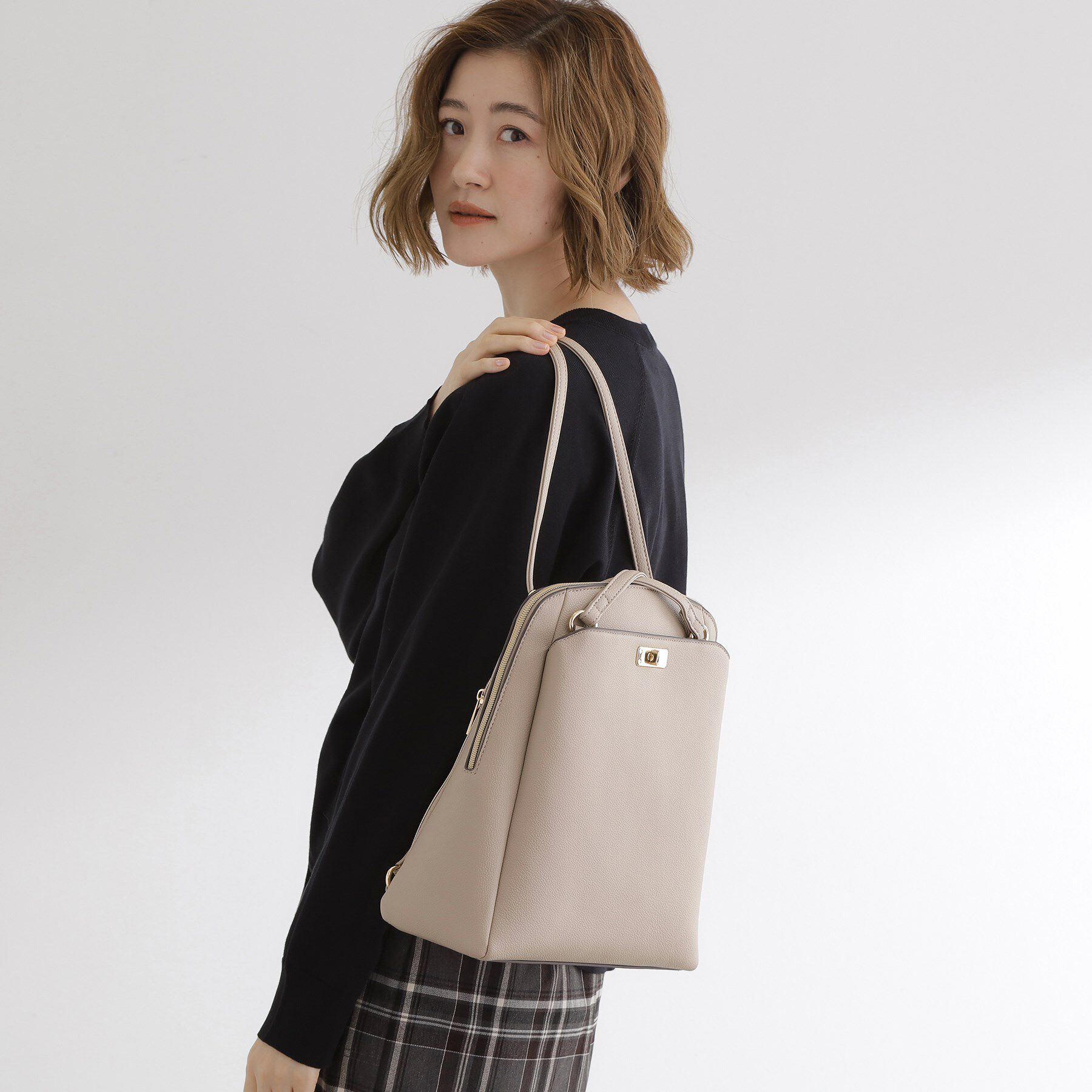 grove「ヒネリポケット2WAYリュック」|リュック|ライトベージュ(05