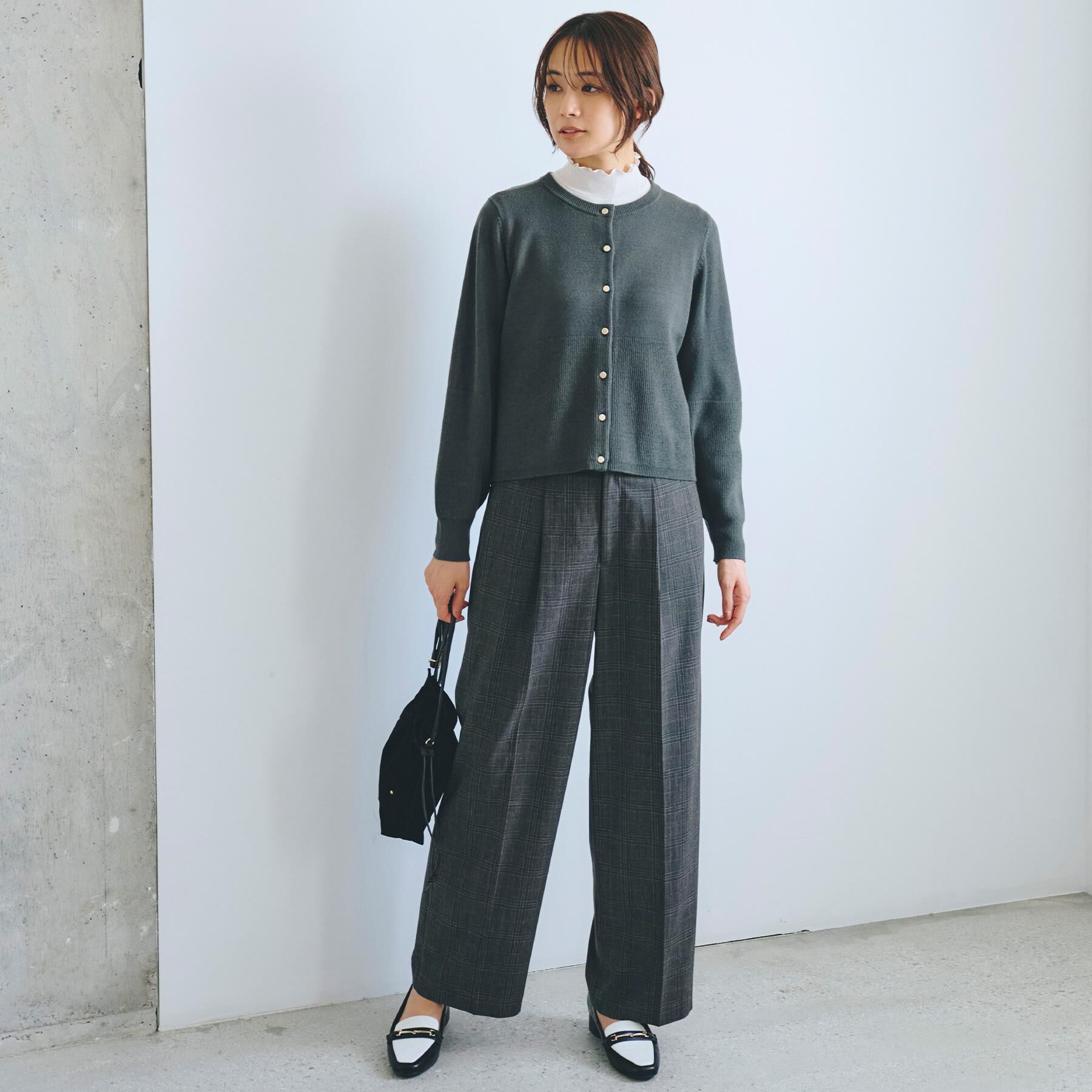 grove「【毛玉軽減／洗える】編地切替カーディガン」|カーディガン|