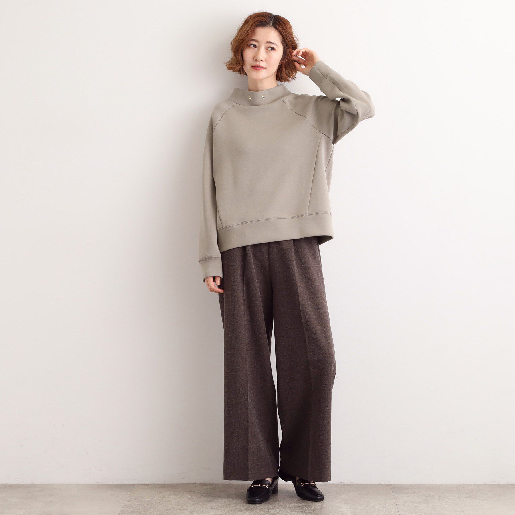 grove「モックネックダンボールスウェット」|パーカー|