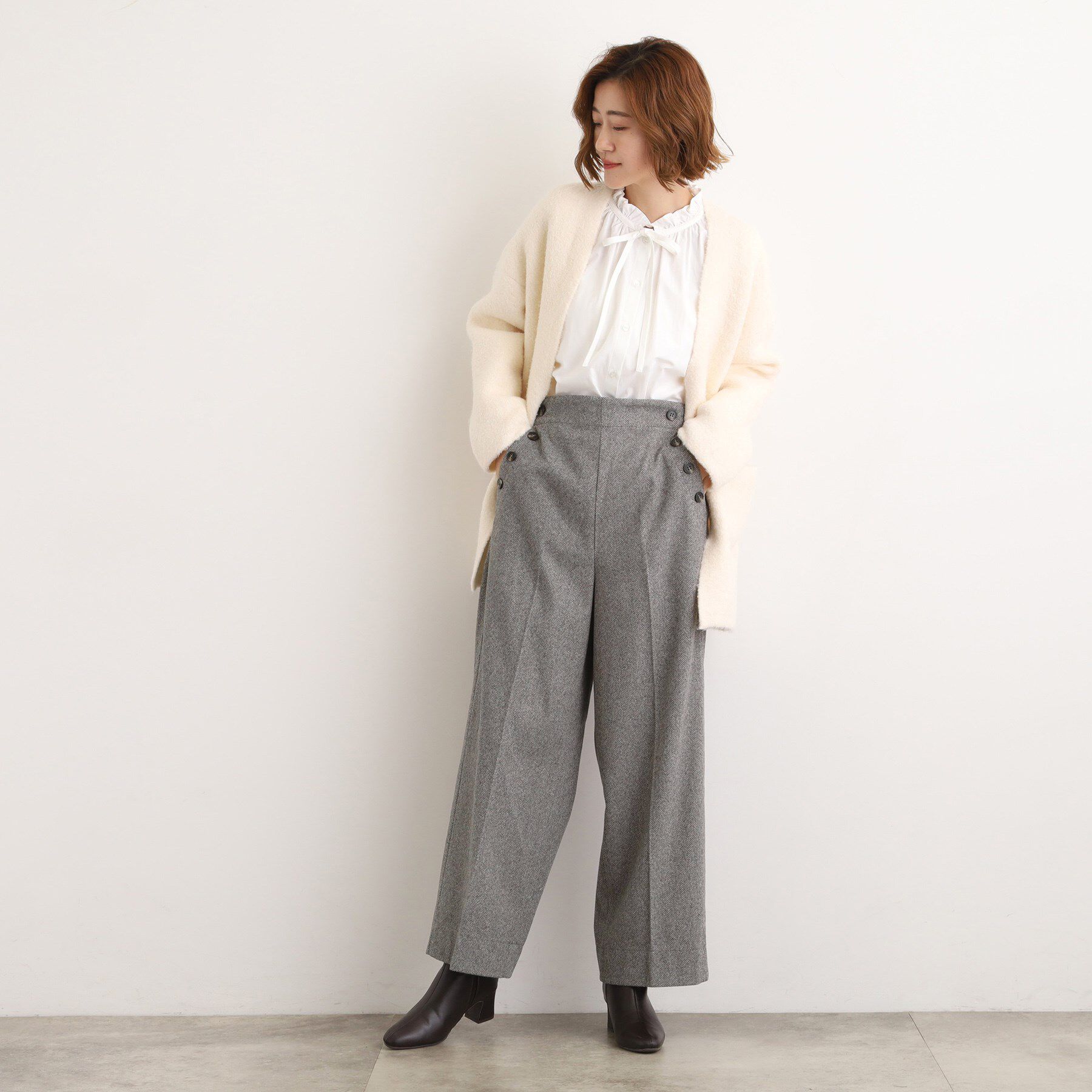 grove「【洗える/あったか】美シルエットなマリンワイドパンツ」|その他|