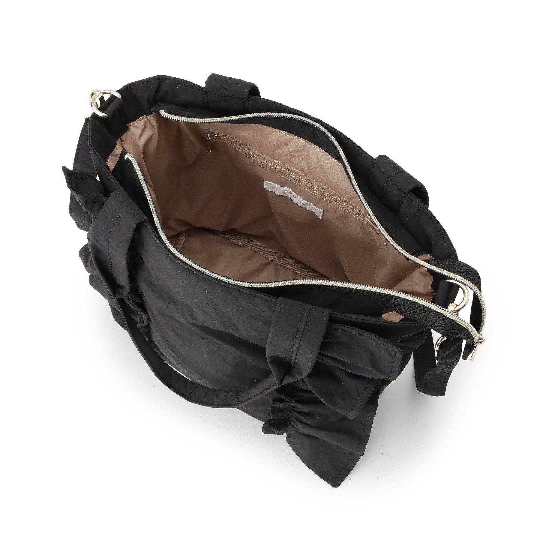 grove「【撥水】縦フリル2WAYトート」|トートバッグ|