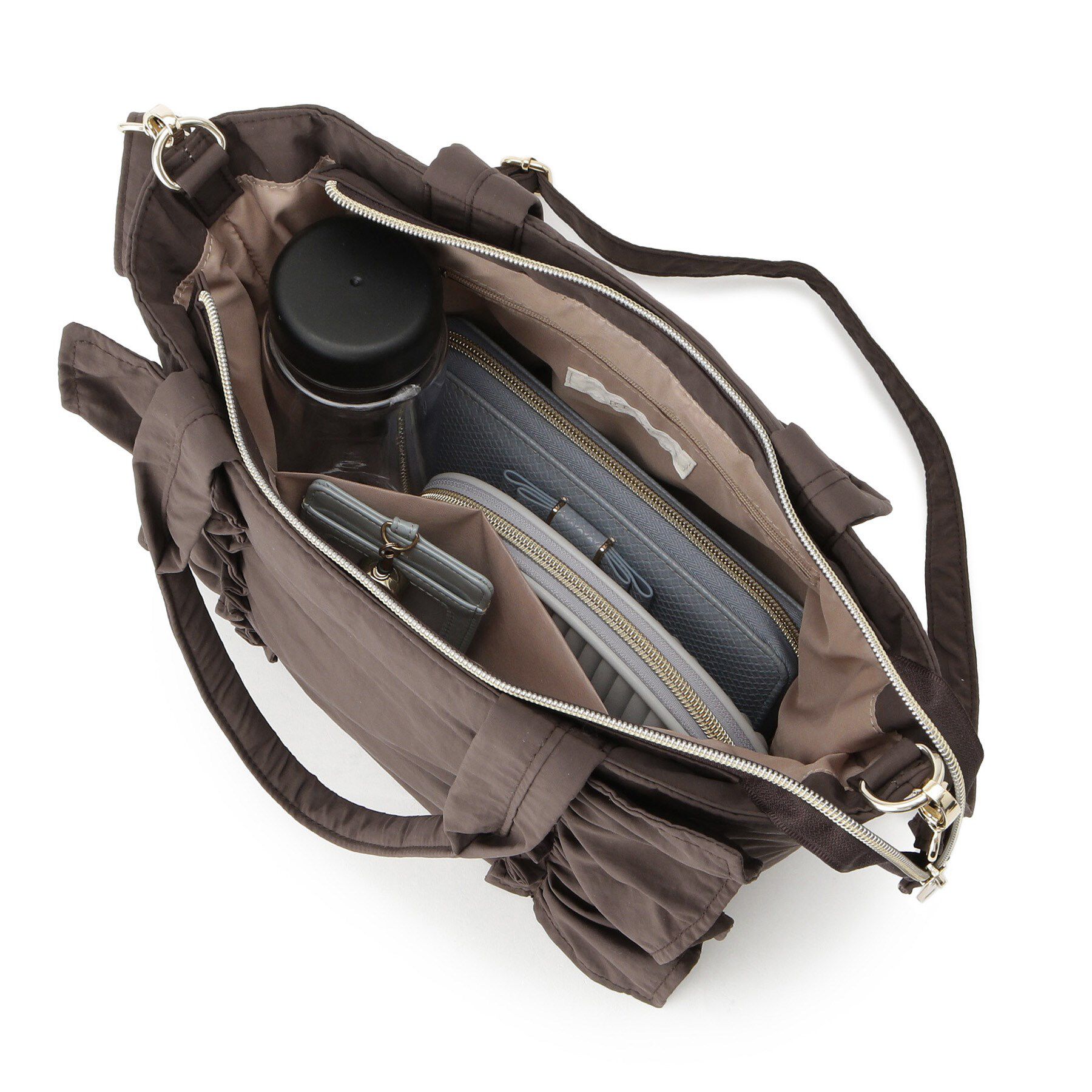 grove「【撥水】縦フリル2WAYトート」|トートバッグ|