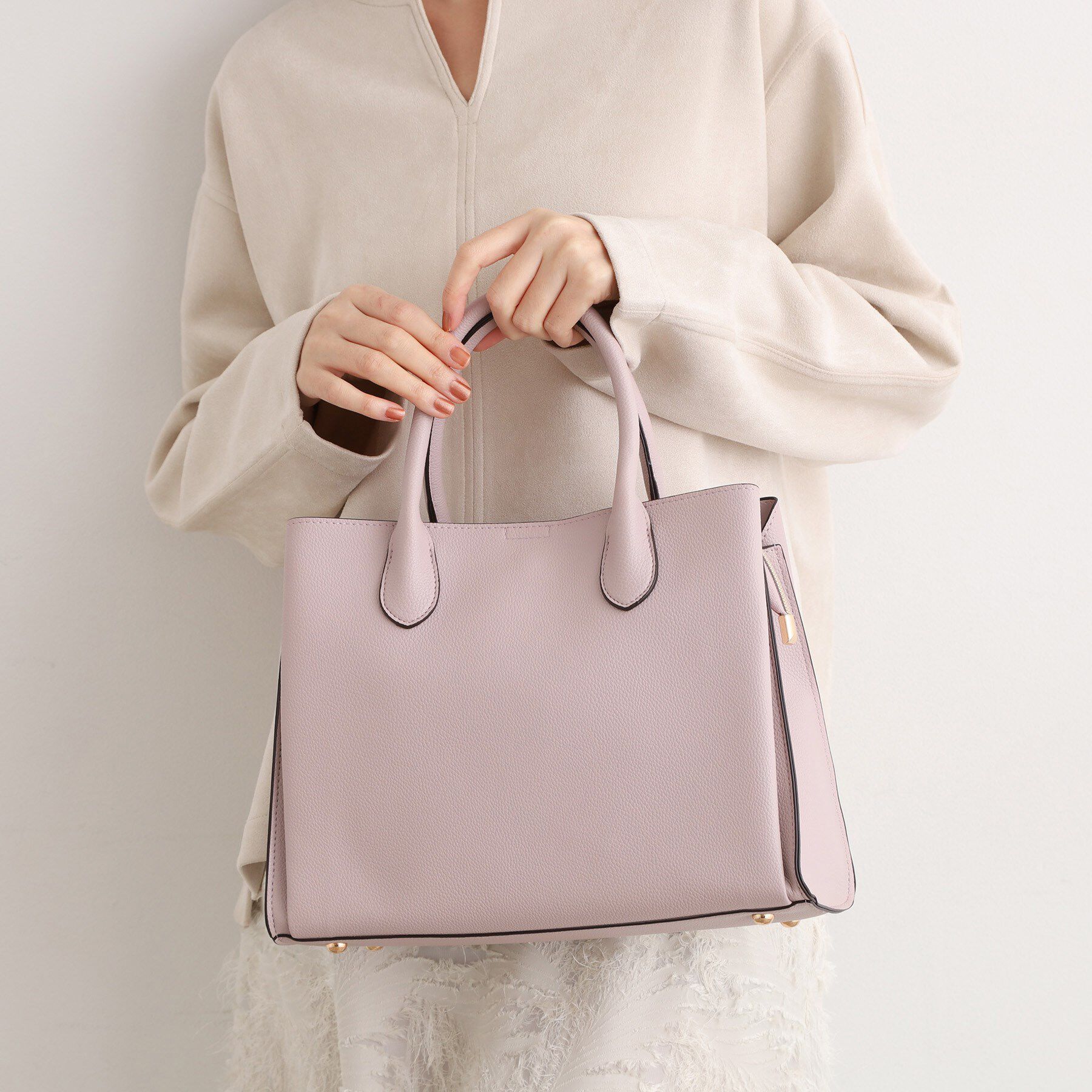 grove「【人間工学】中仕切り2WAYトート」|トートバッグ|ピンク(071)