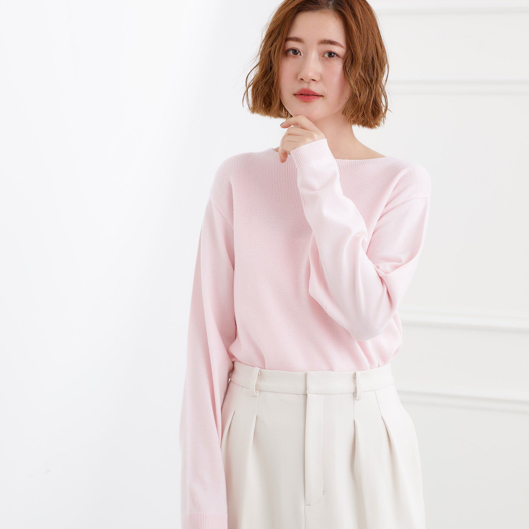 grove「高評価！【洗濯機OK】ベーシックニット【毛玉軽減】」|ニット・セーター|