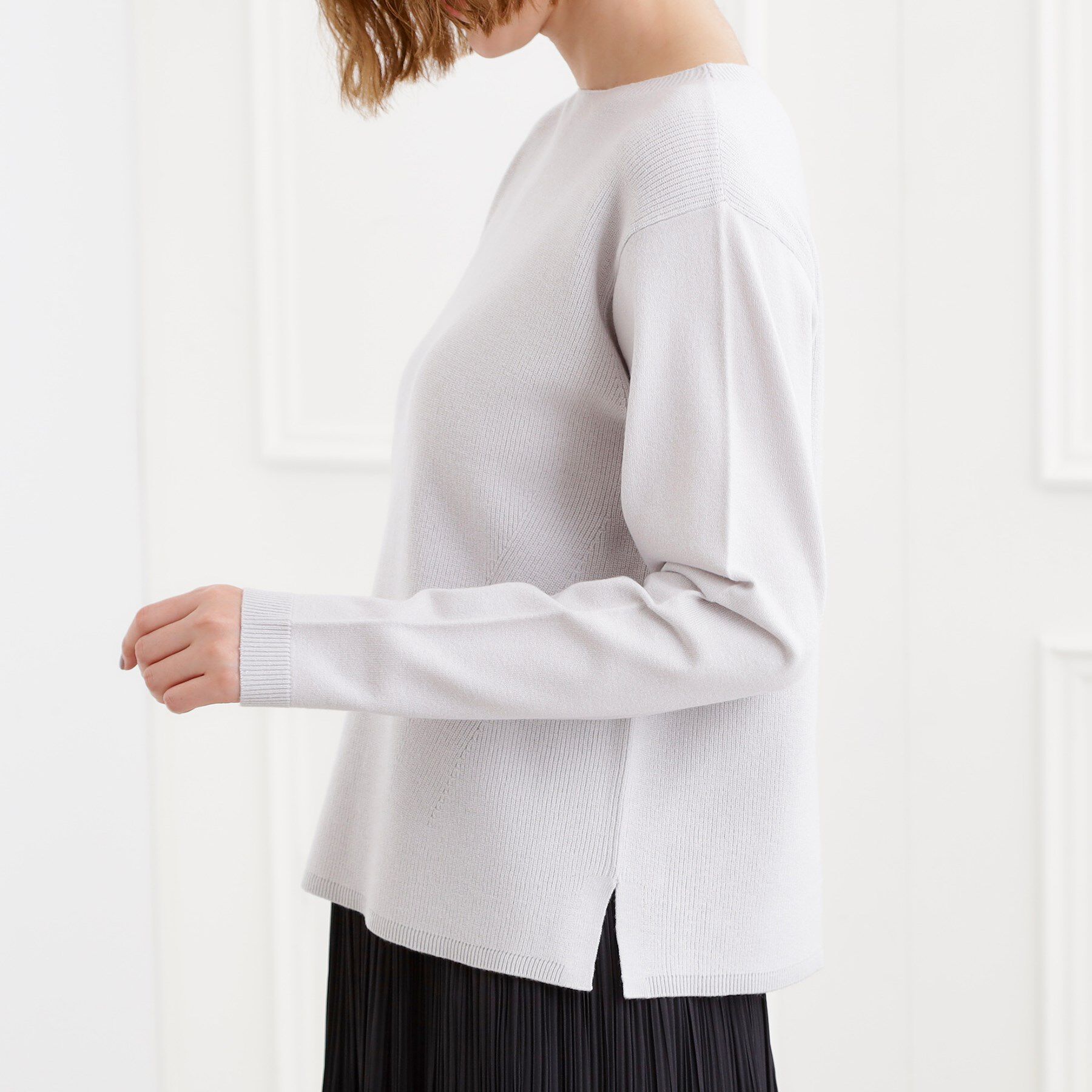 grove「高評価！【洗濯機OK】ベーシックニット【毛玉軽減】」|ニット・セーター|