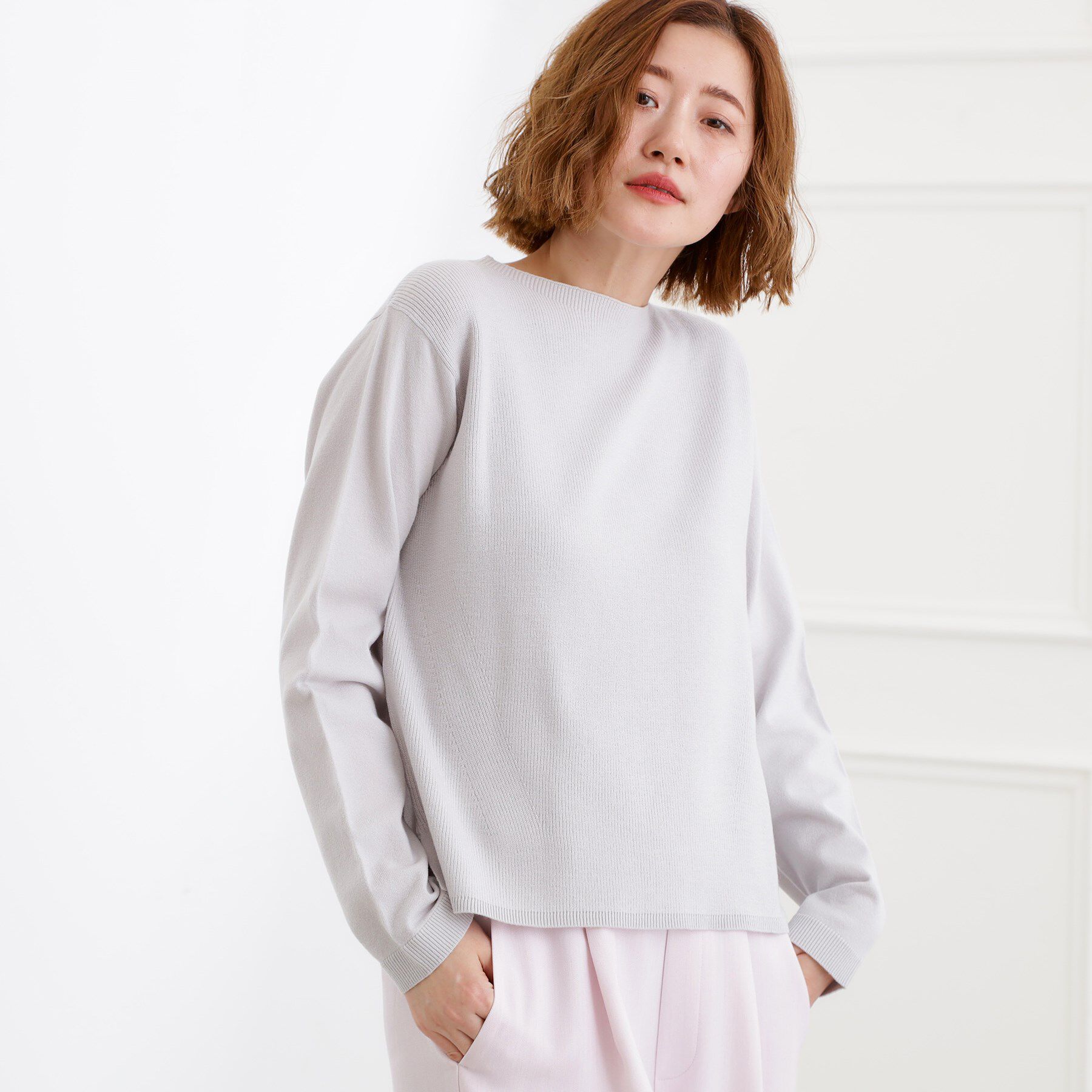 grove「高評価！【洗濯機OK】ベーシックニット【毛玉軽減】」|ニット・セーター|