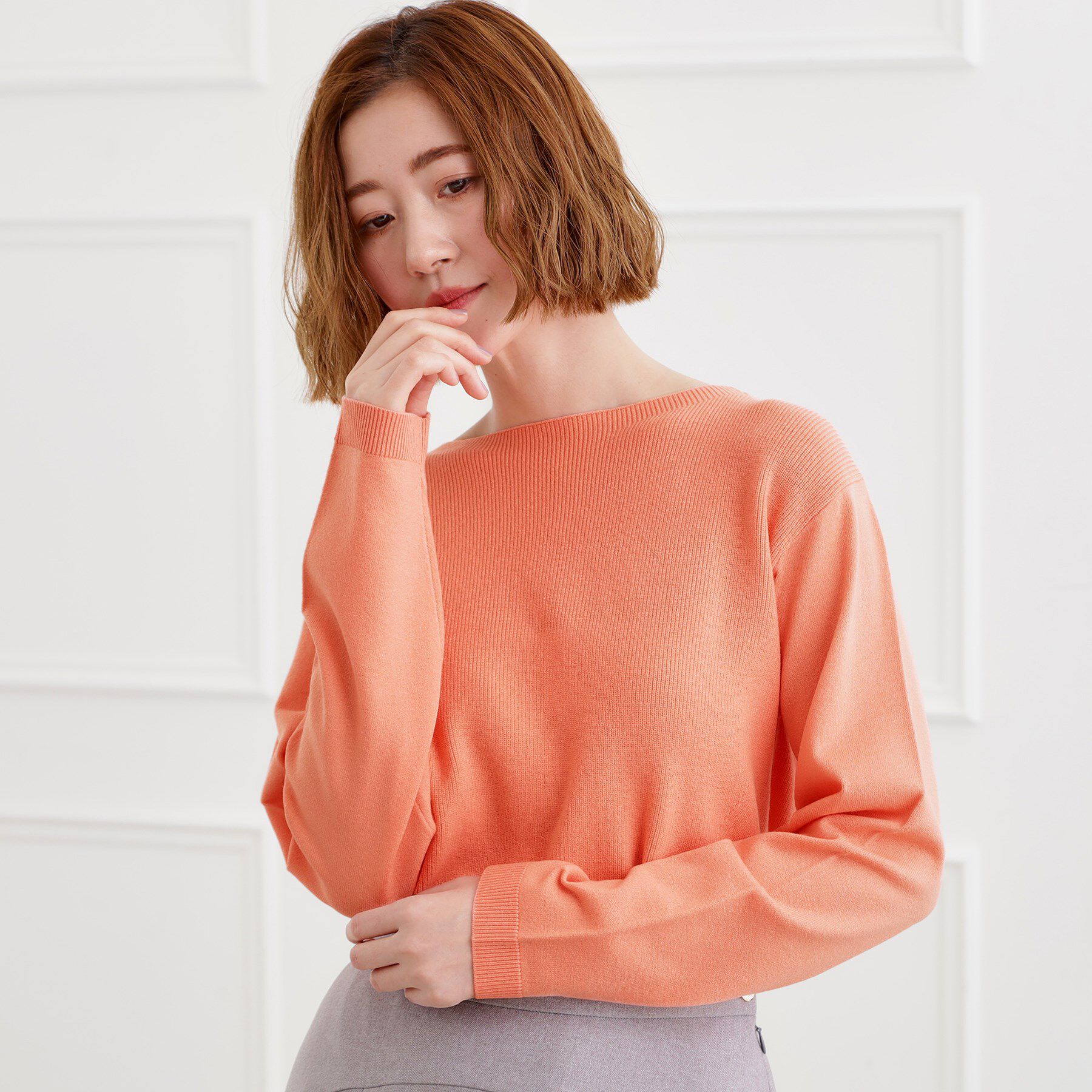 grove「高評価！【洗濯機OK】ベーシックニット【毛玉軽減】」|ニット・セーター|